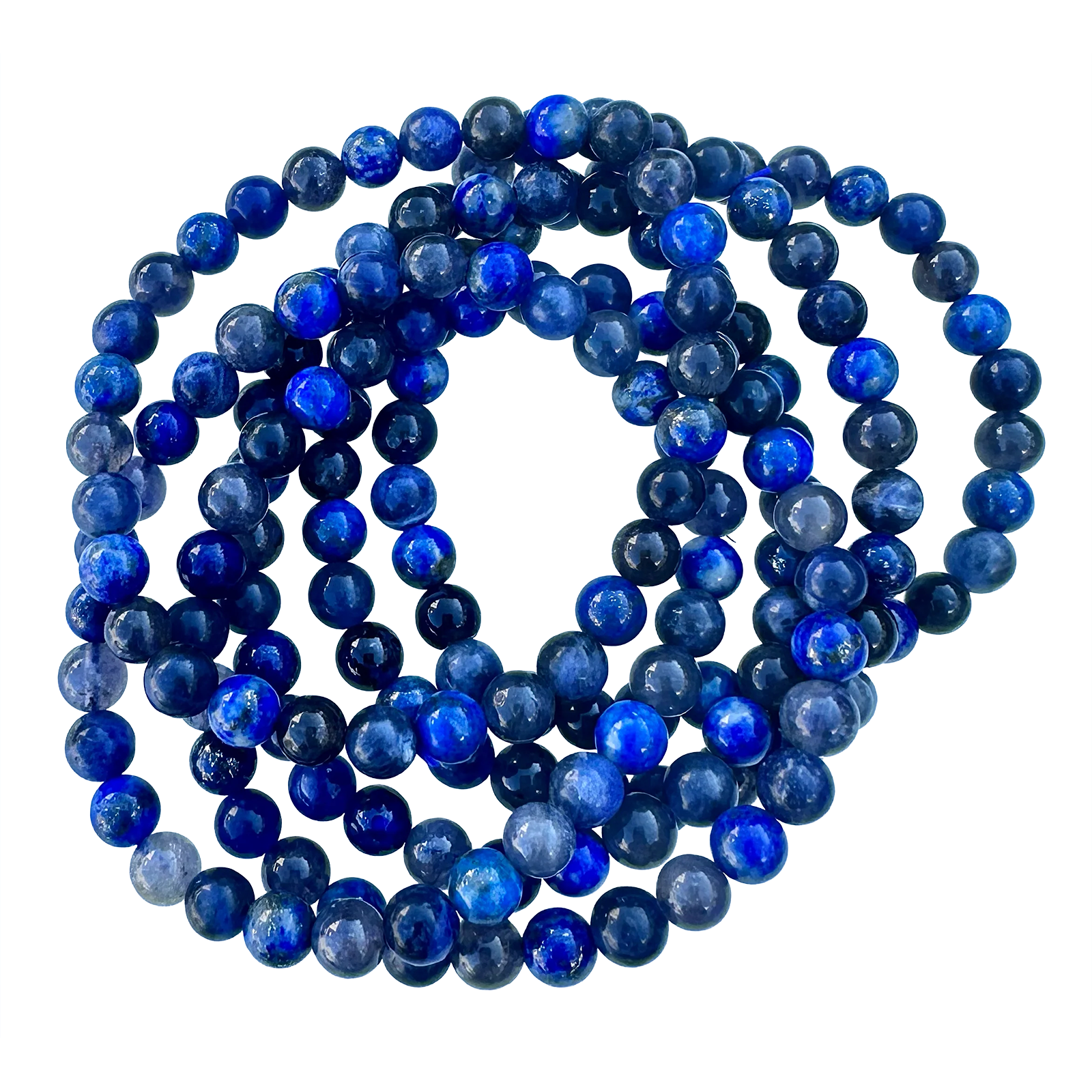 6mm Third Eye Chakra 7.5” Crystal Stretch Bracelet
