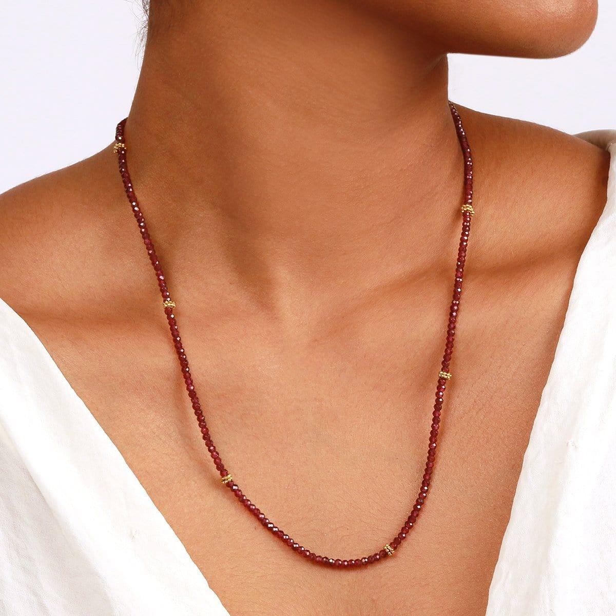 Spirit of Love Garnet Stone Wrap Bracelet