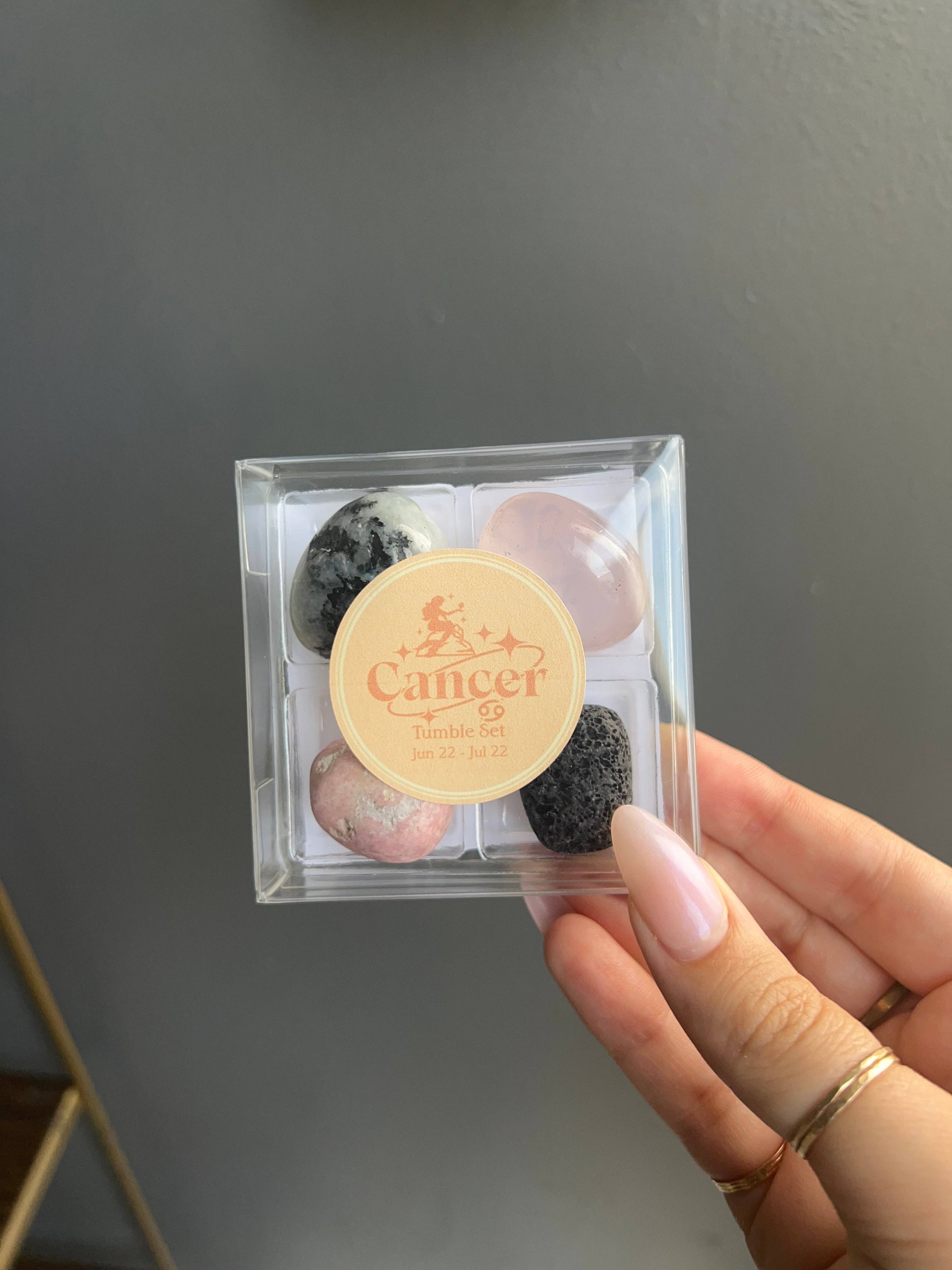Cancer Zodiac Tumbled Crystal Set - Nurturing & Emotional