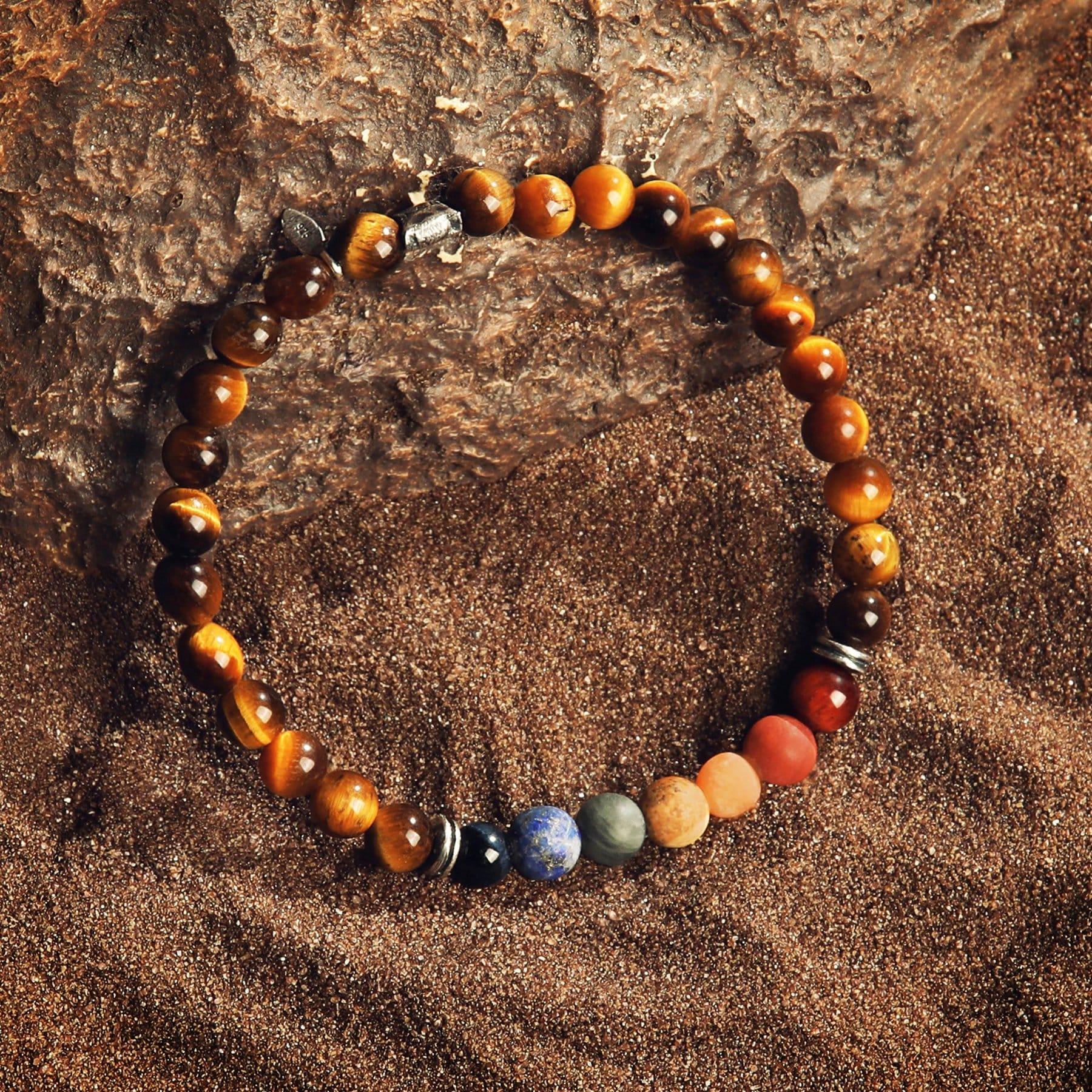 Serene Fearlessness - Tiger's Eye Matte Jasper Chakra Bracelet