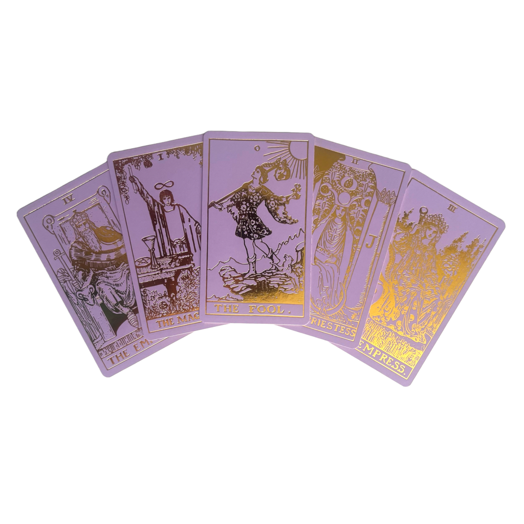Lavender Gold Foil Tarot & Guide | Classic Tarot Design