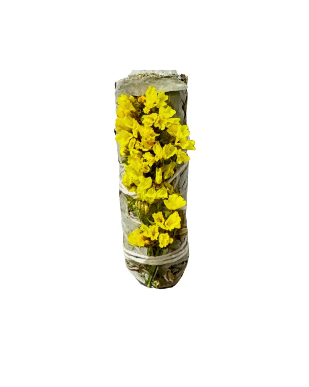 Yellow Statice, Sinuata, Floral Sage Wand