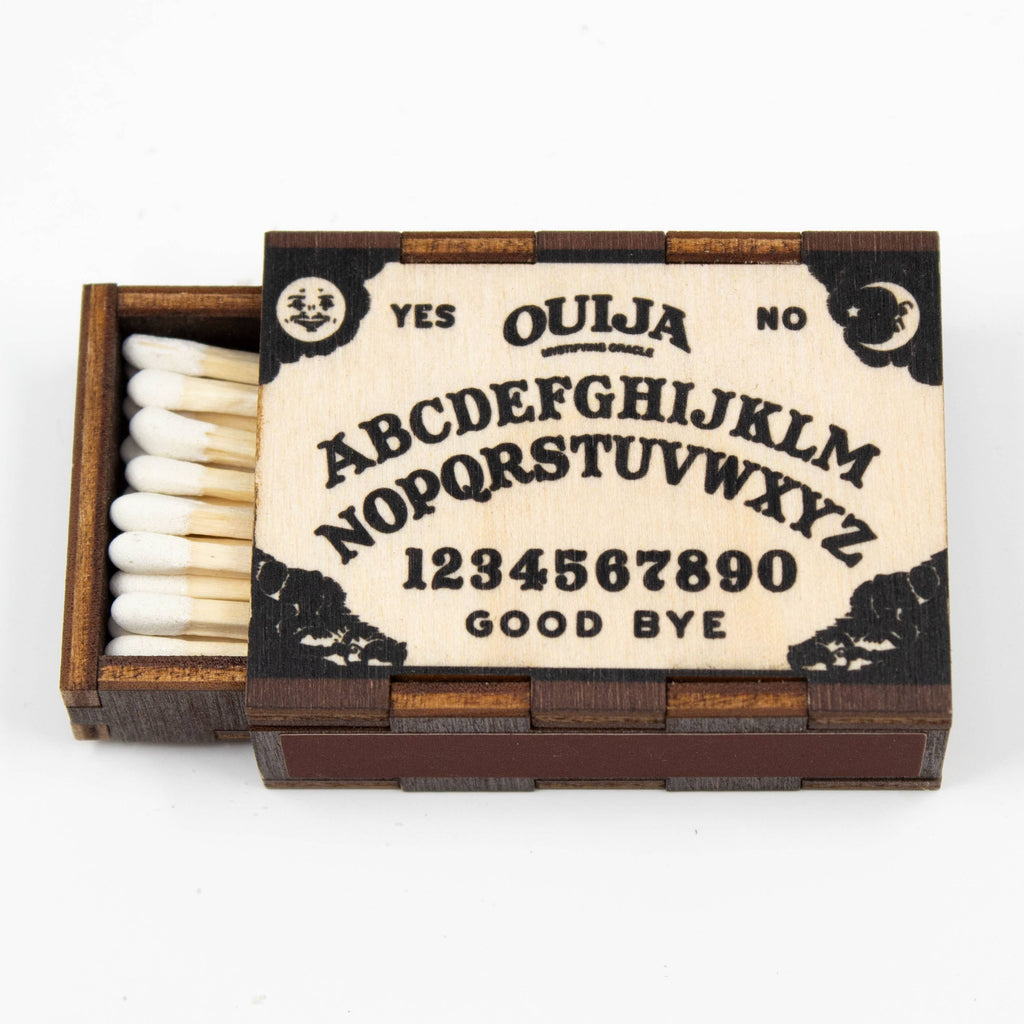 Ouija Board Wooden Matchbox •  Matches • Candle Accessory