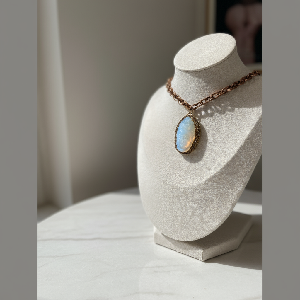 One-of-a-Kind Buddha Pendant Necklace – Opal