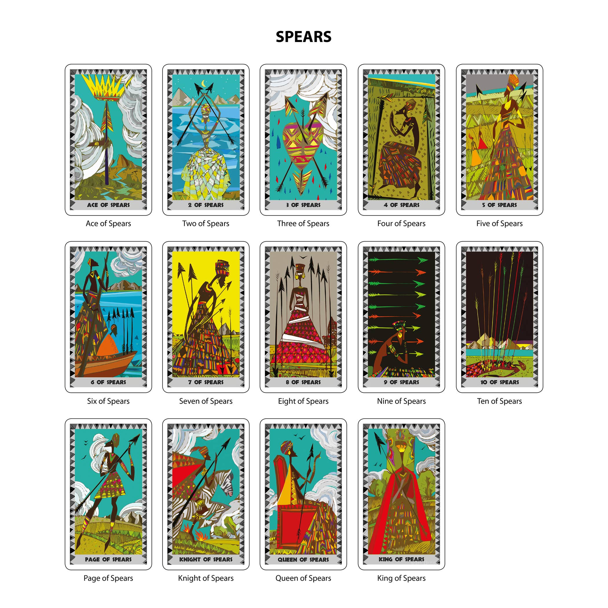 The African Tarot Cubist Tarot Cards Deck