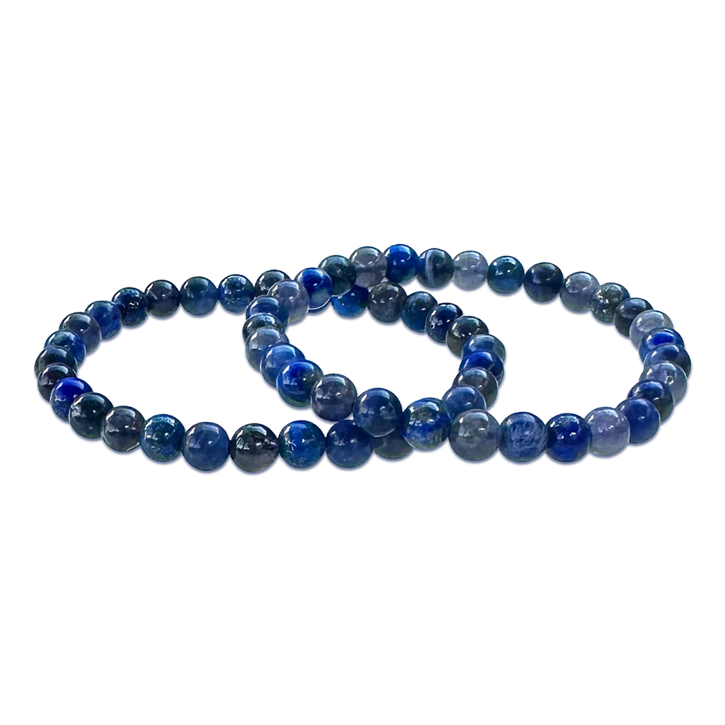 6mm Third Eye Chakra 7.5” Crystal Stretch Bracelet