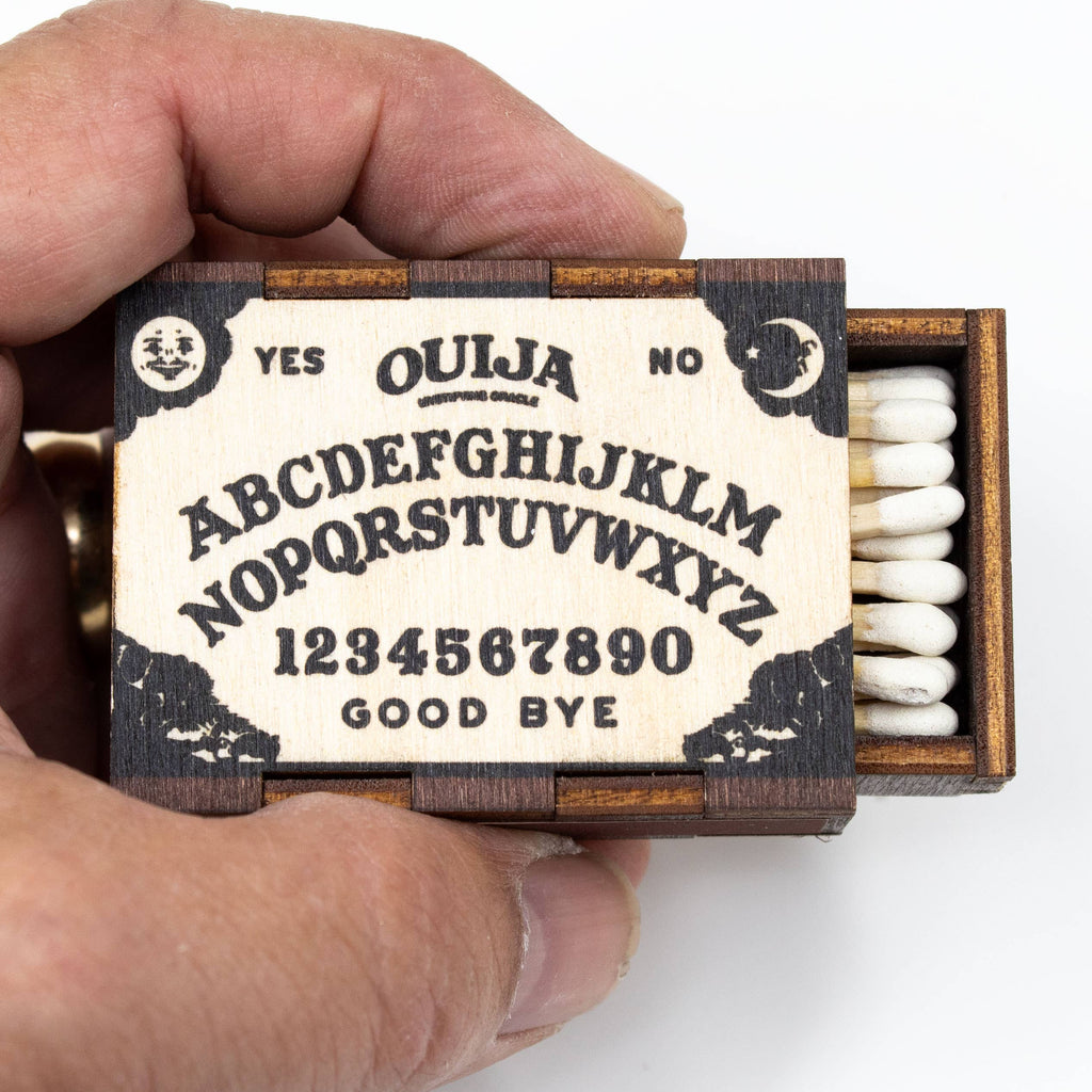 Ouija Board Wooden Matchbox •  Matches • Candle Accessory