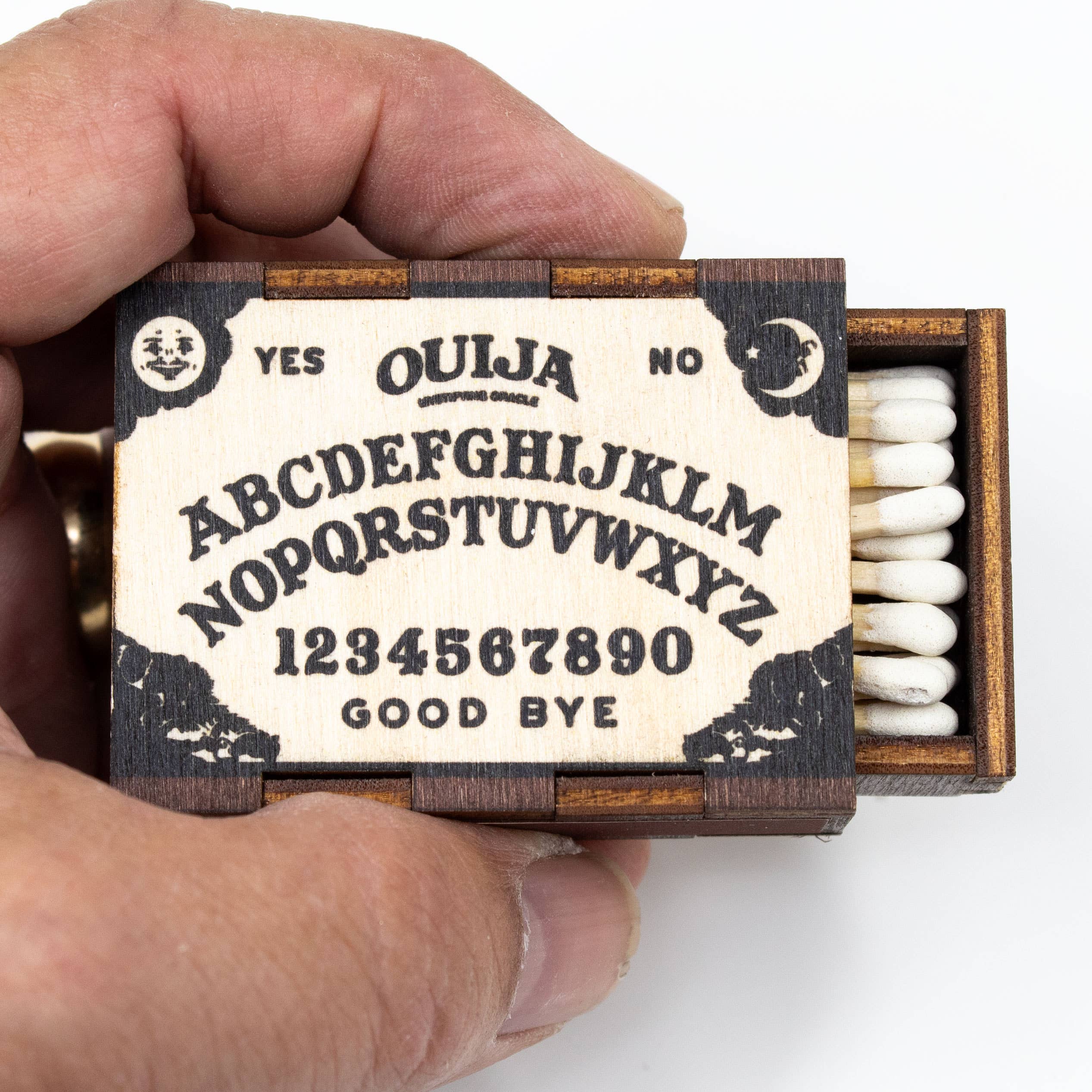 Ouija Board Wooden Matchbox •  Matches • Candle Accessory