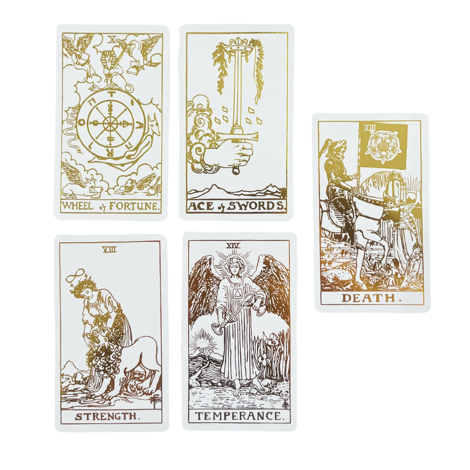 White Gold Tarot & Guide | Classic Tarot Design & Gold Foil