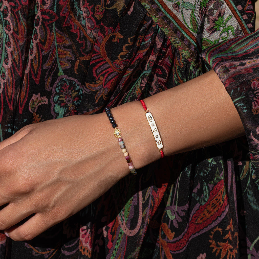 Grounded in Love - Evil Eye Tourmaline Hematite Bracelet