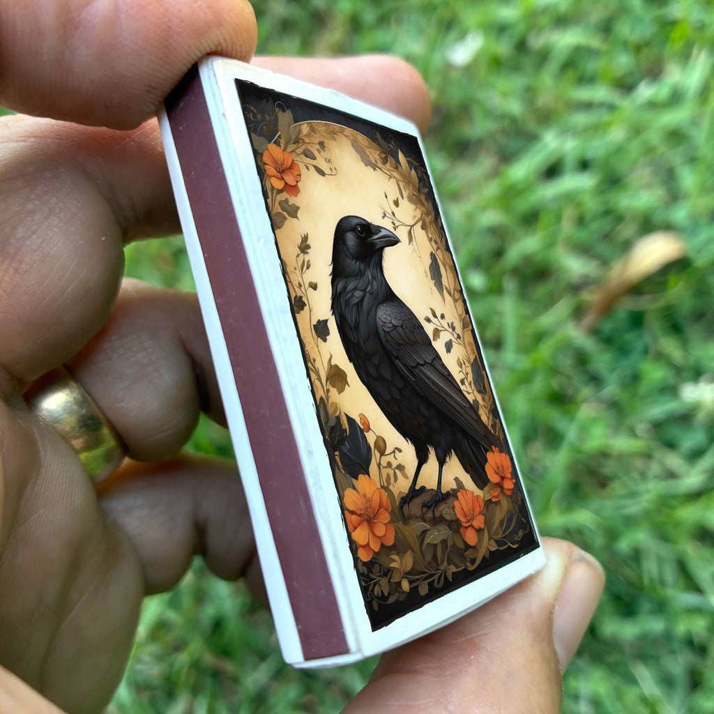Raven Matchbox • Matches • Candle Acc • Stocking Stuffer