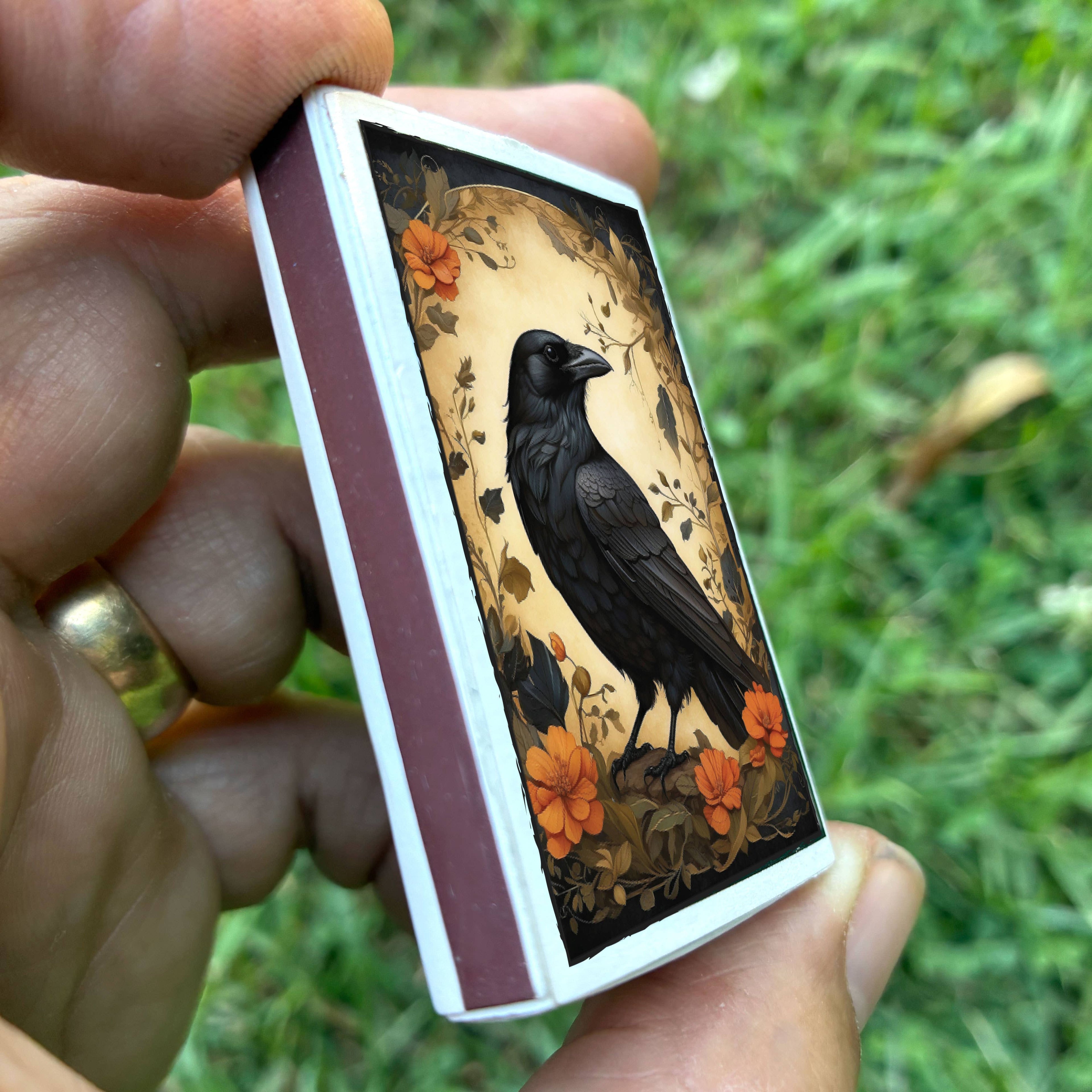 Raven Matchbox • Matches • Candle Acc • Stocking Stuffer