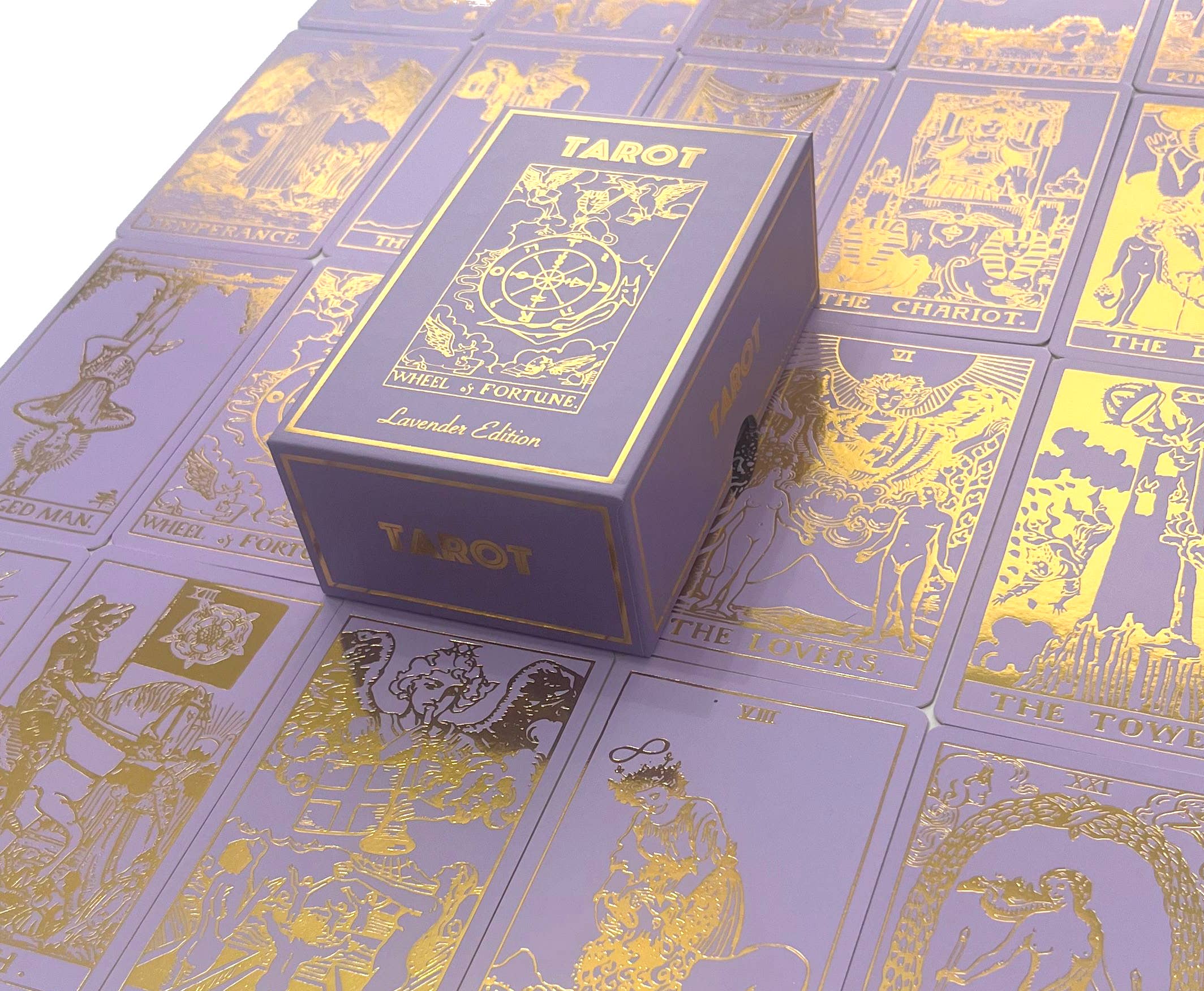 Lavender Gold Foil Tarot & Guide | Classic Tarot Design