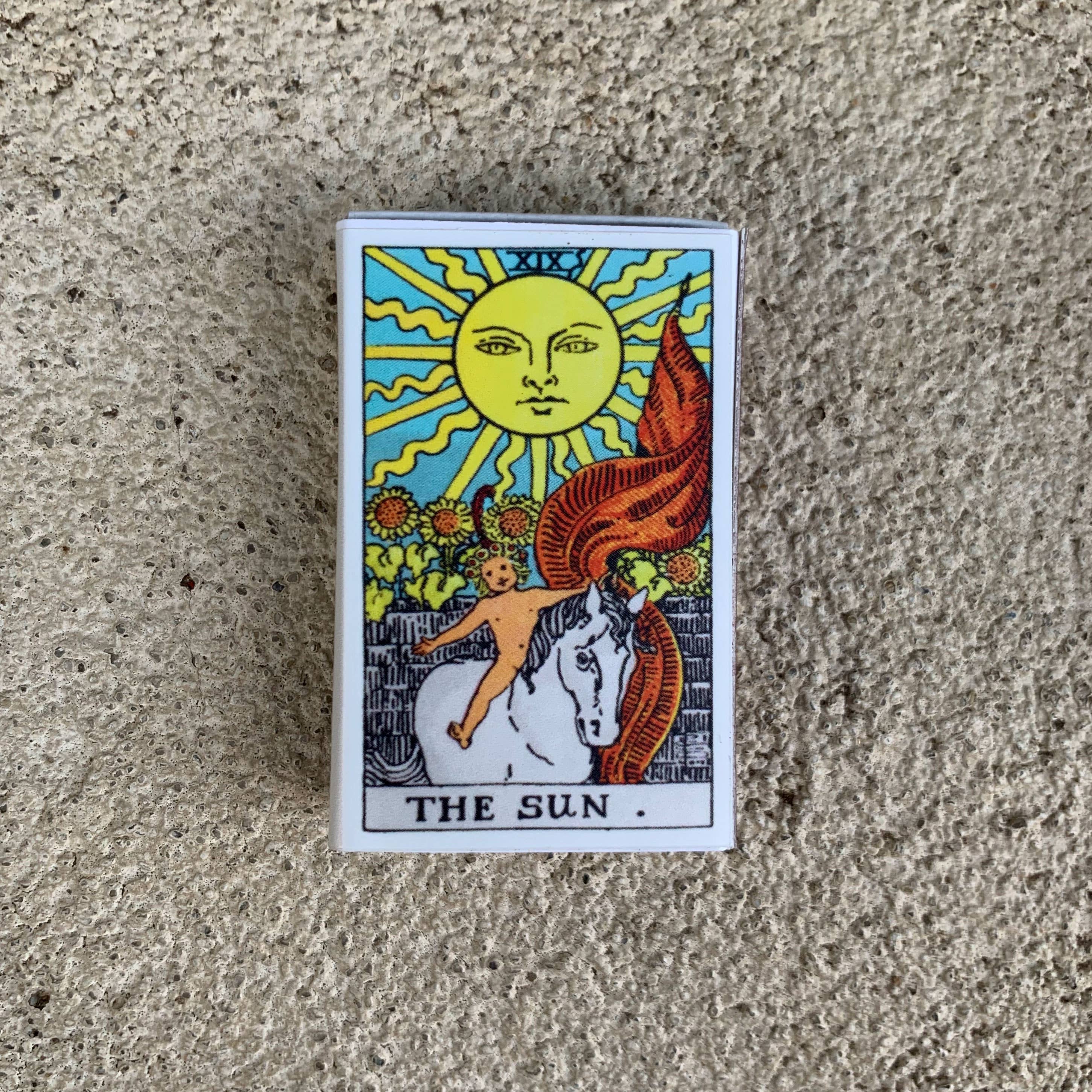 Tarot Matchbox - The Sun • Decorative Matches • Candle Acc