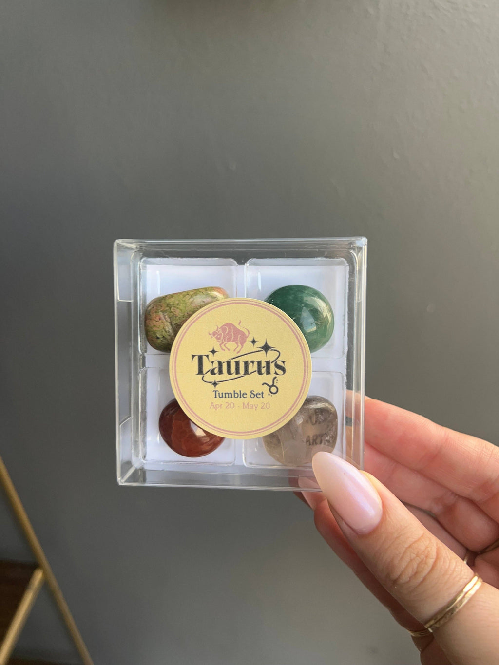 Taurus Zodiac Tumbled Crystal Set - Grounding Healing Stones