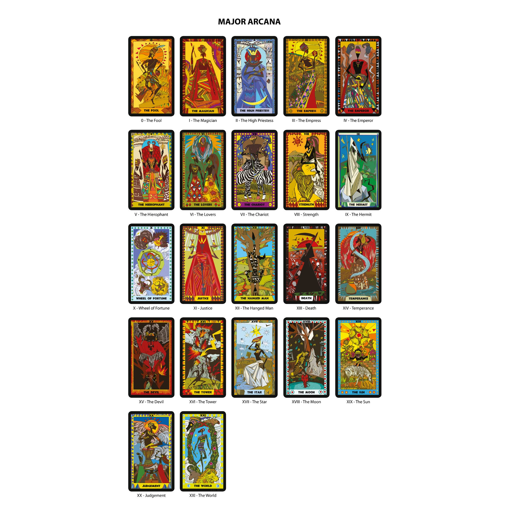 The African Tarot Cubist Tarot Cards Deck