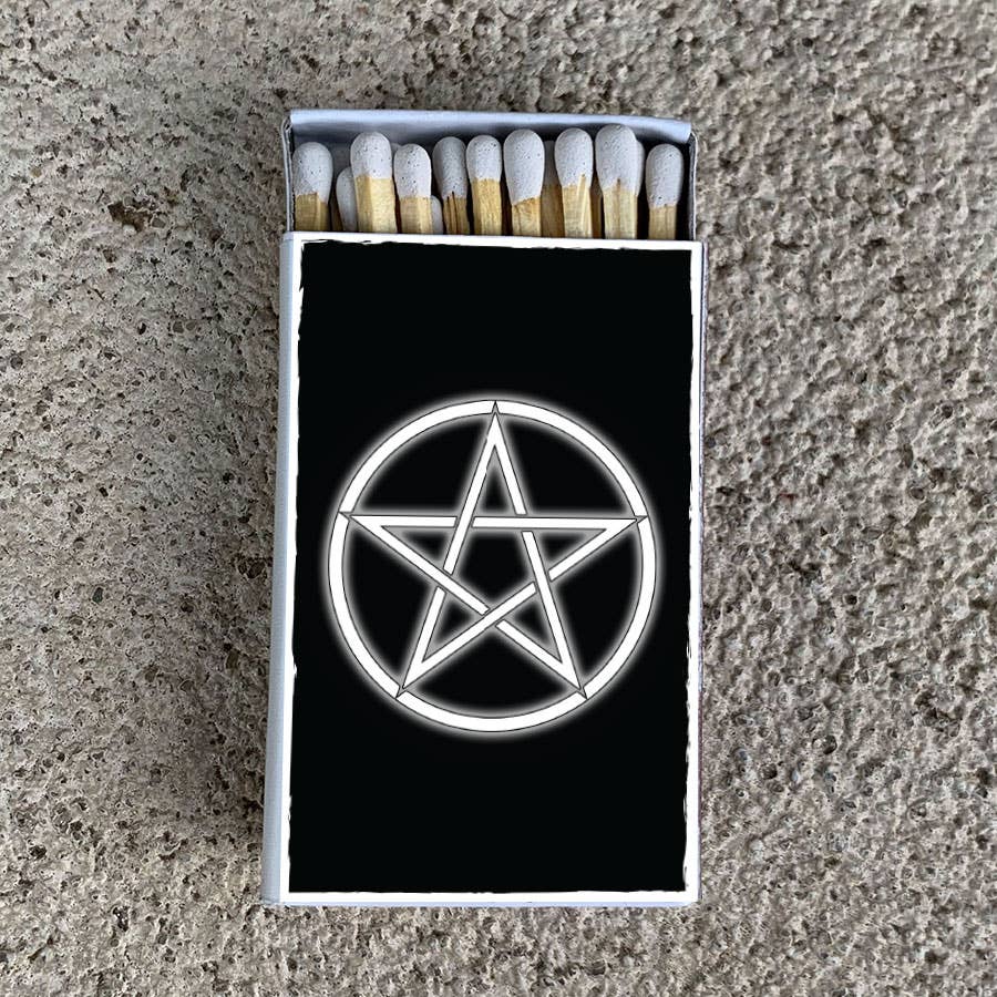 Pentagram Matchbox • Decorative Matches - Candle Acc