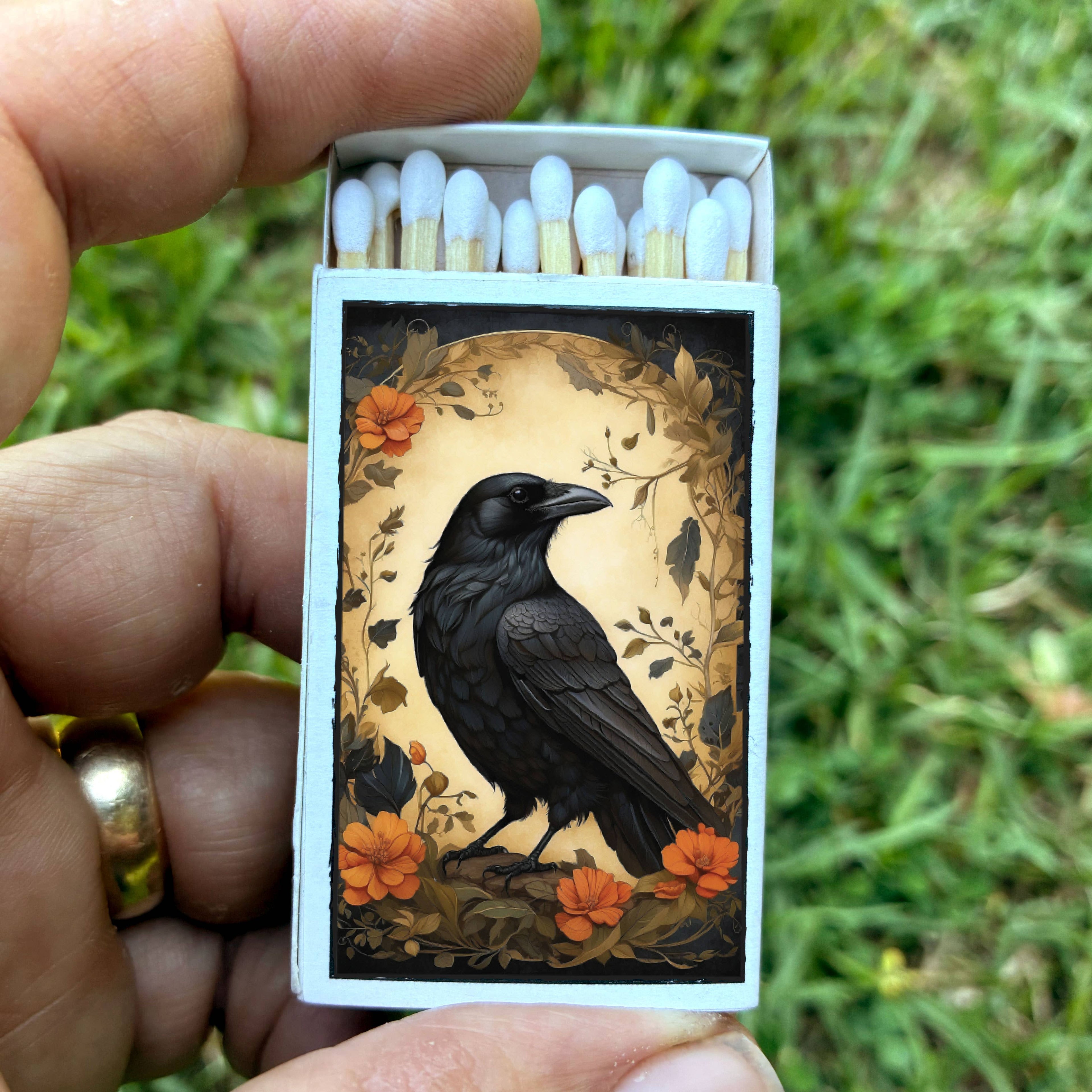Raven Matchbox • Matches • Candle Acc • Stocking Stuffer