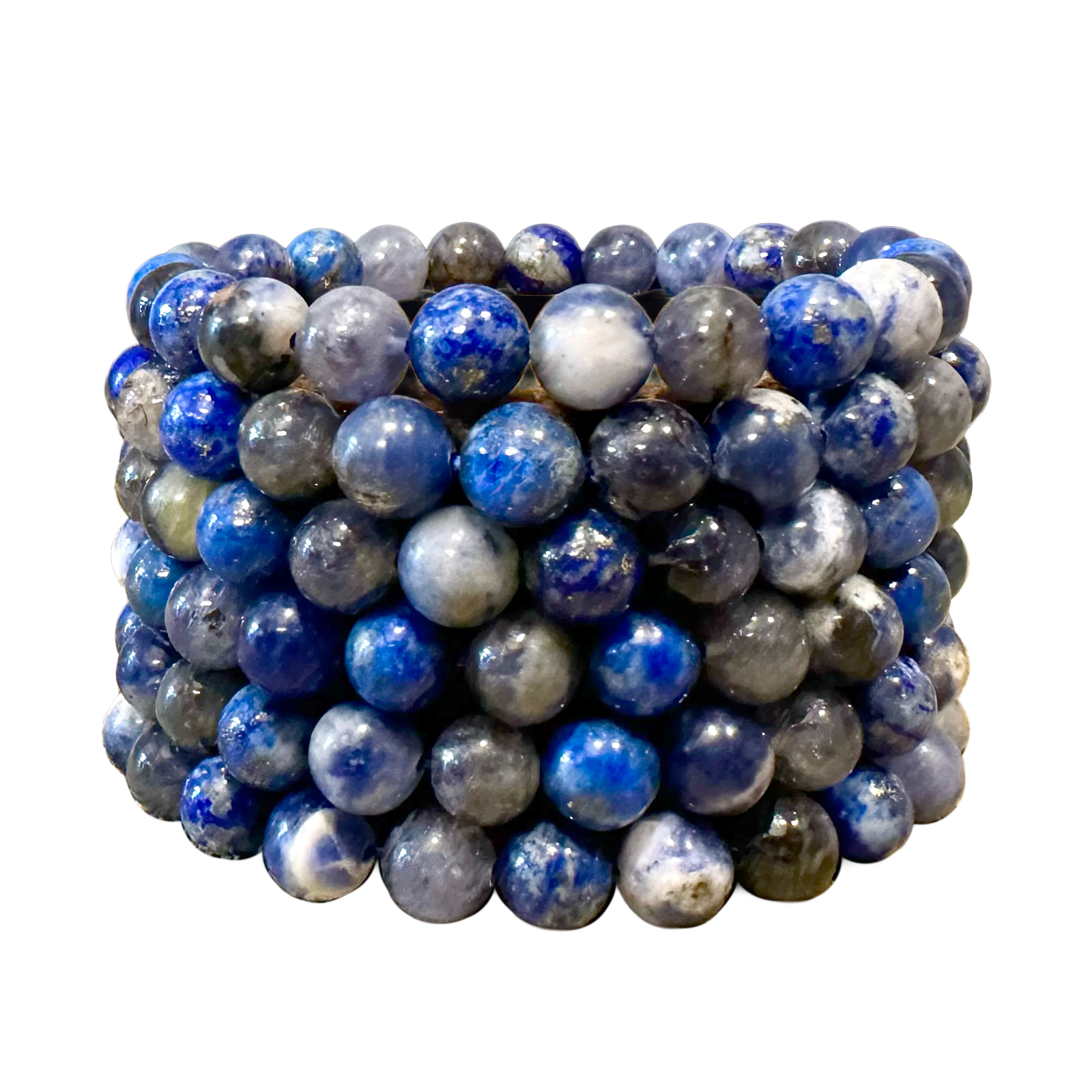 8mm Third Eye Chakra 7.5” Crystal Stretch Bracelet