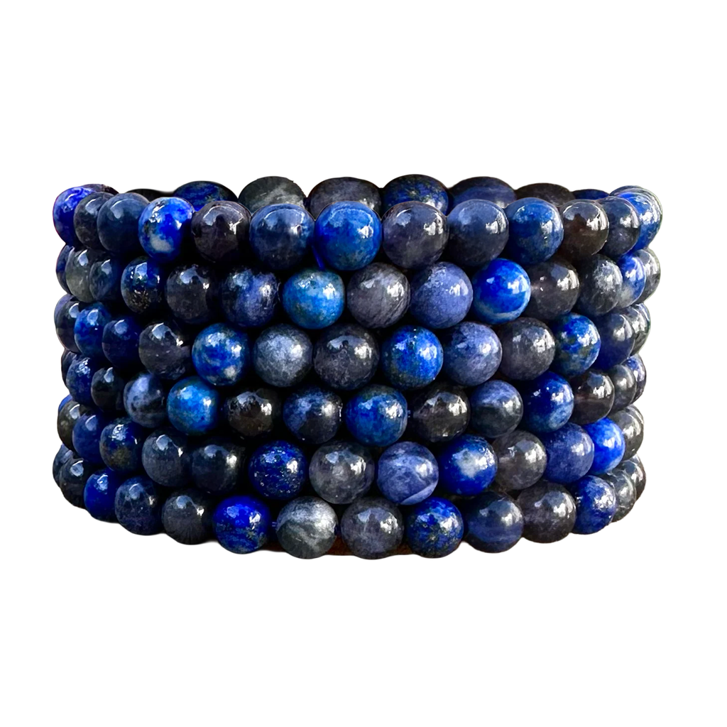 6mm Third Eye Chakra 7.5” Crystal Stretch Bracelet