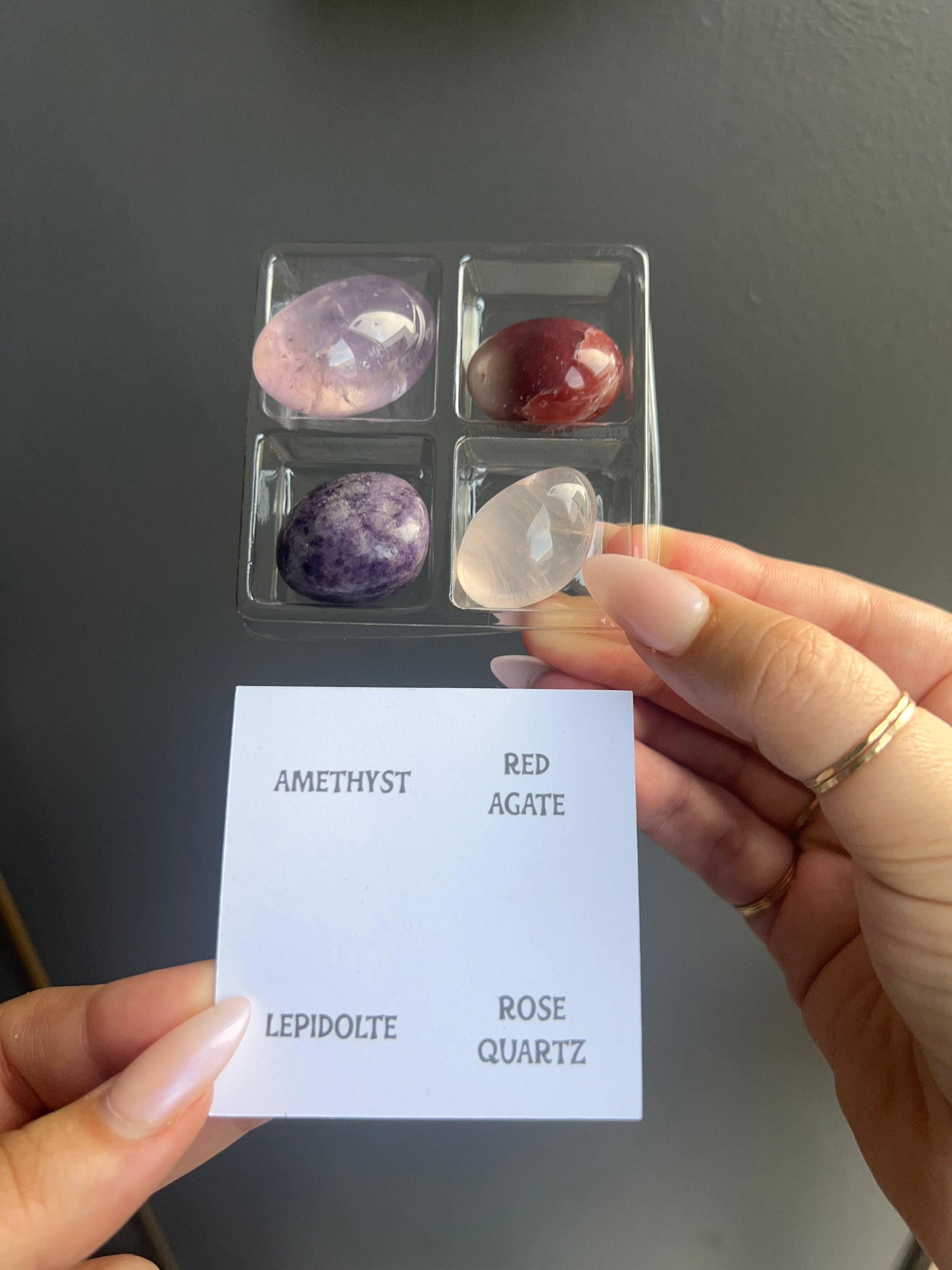 Aquarius Zodiac Tumbled Crystal Set - Innovation & Clarity