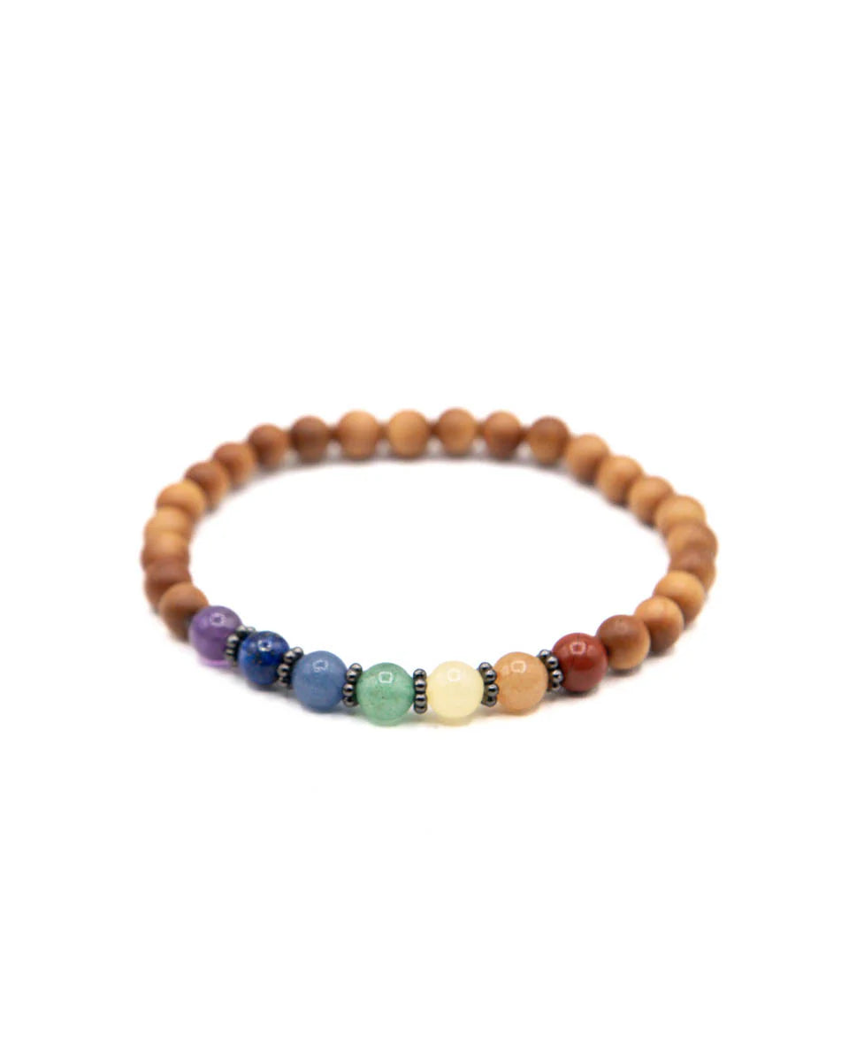 Chakra Wood Bracelet