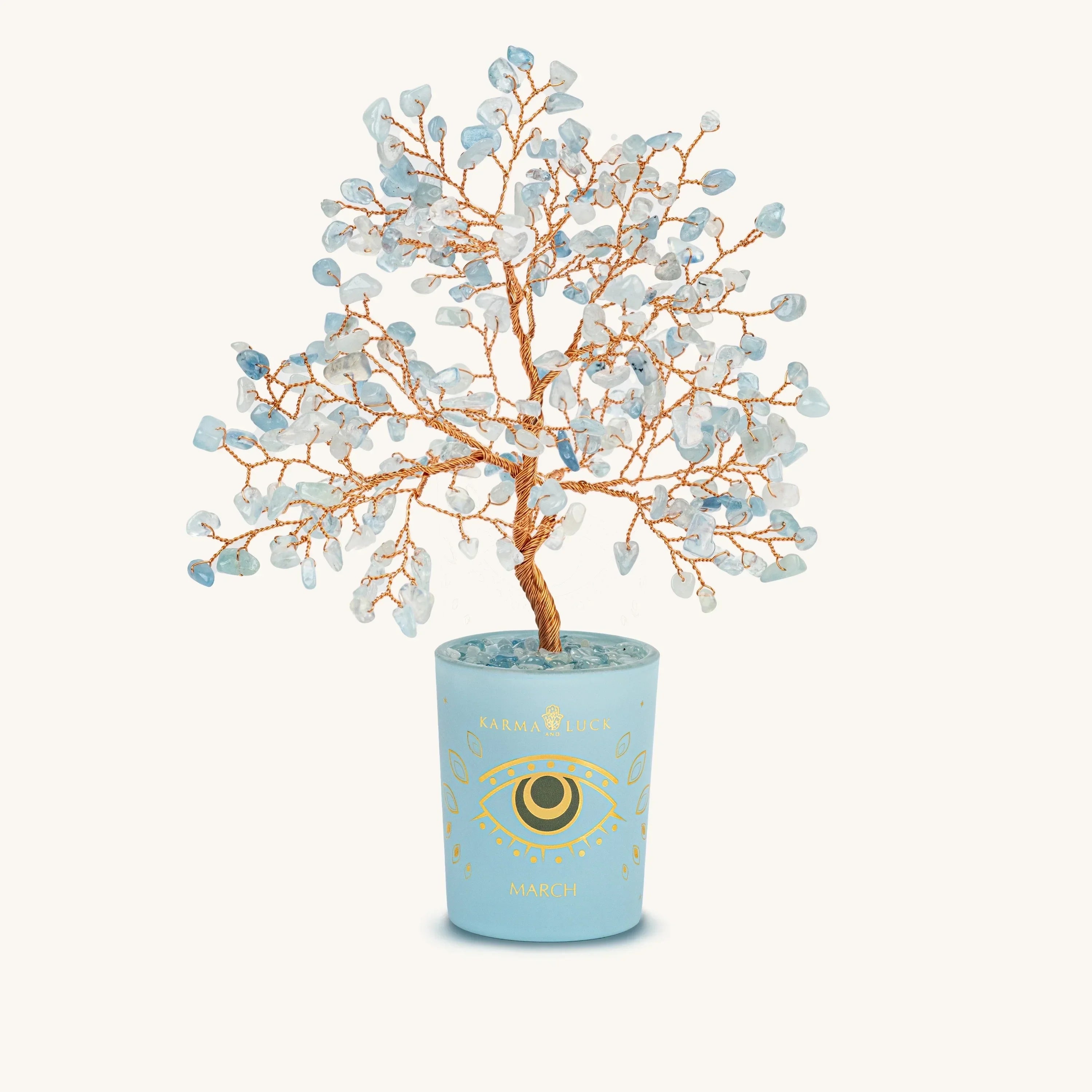 Joyful Radiance Aquamarine March Birthday Tree
