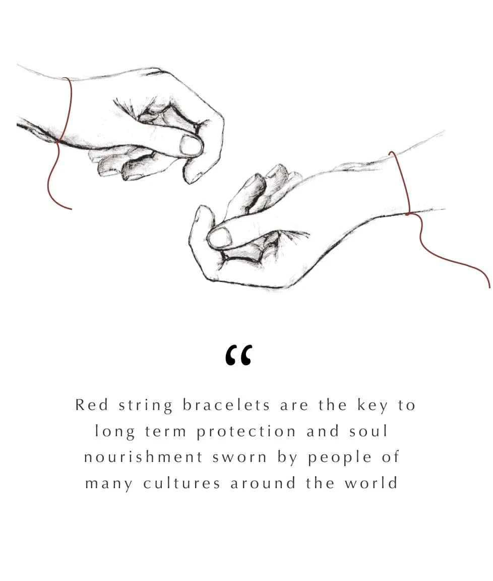 Infinite Wisdom Men's Karma Circle Red String Bracelet