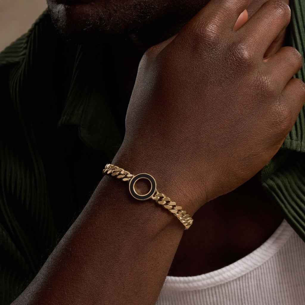 Awakened Dreams Black Onyx Karma Circle Bracelet