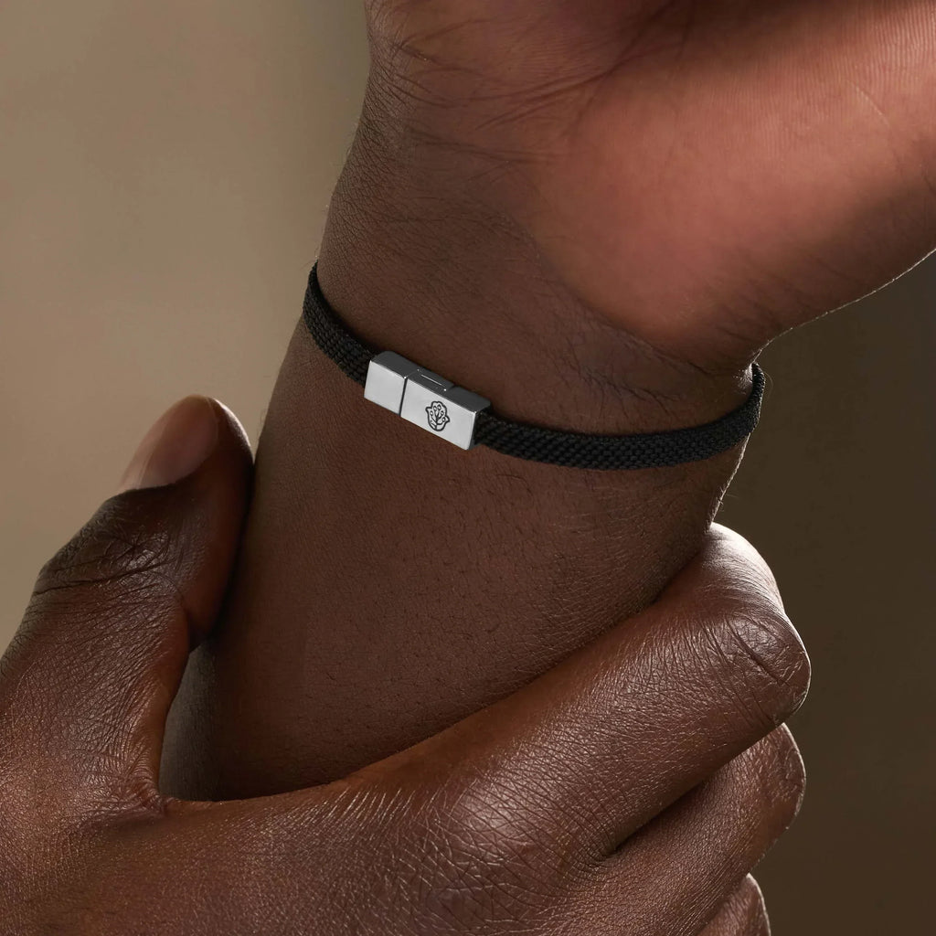 Sacred Abundance Men’s Black String Bracelet