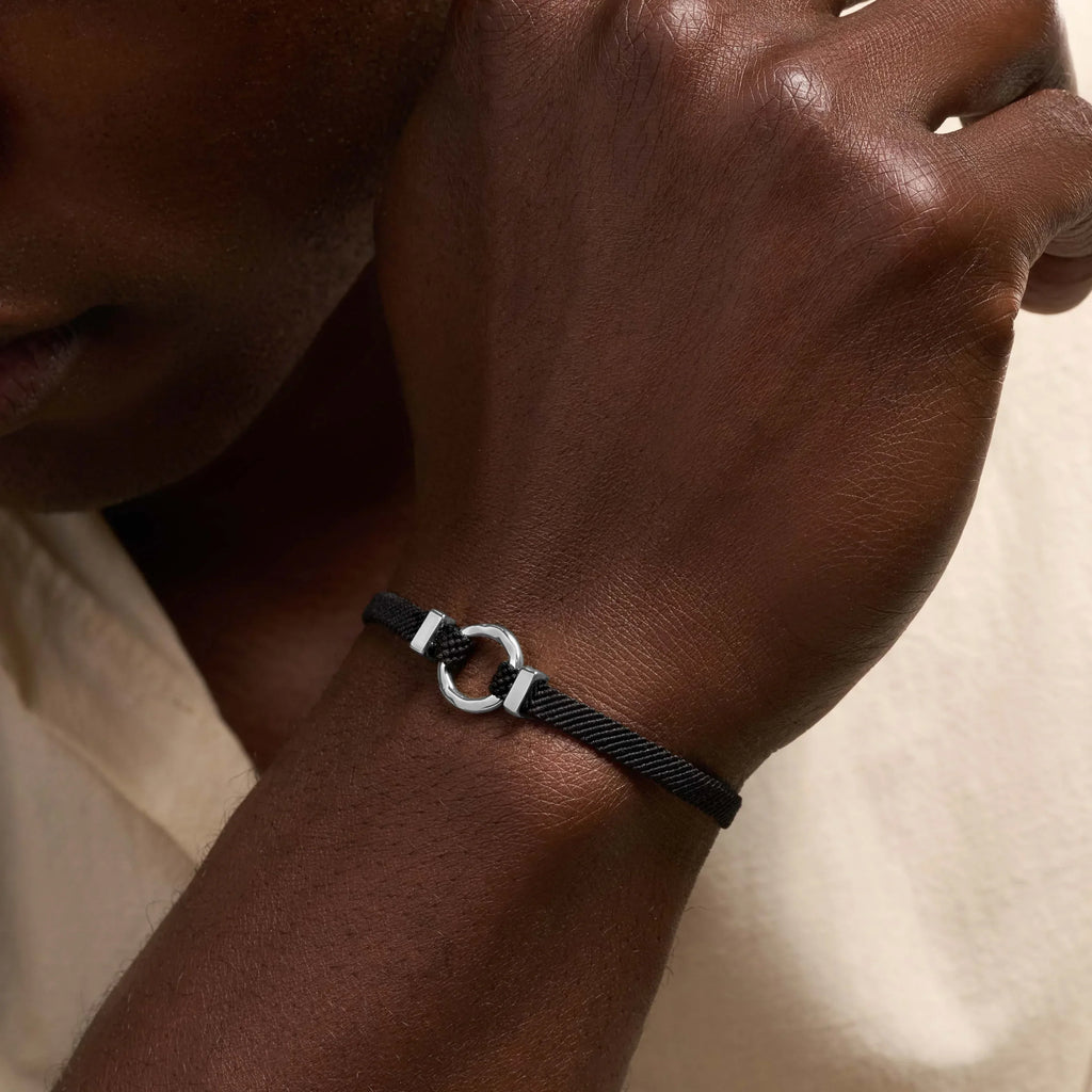 Sacred Abundance Men’s Black String Bracelet