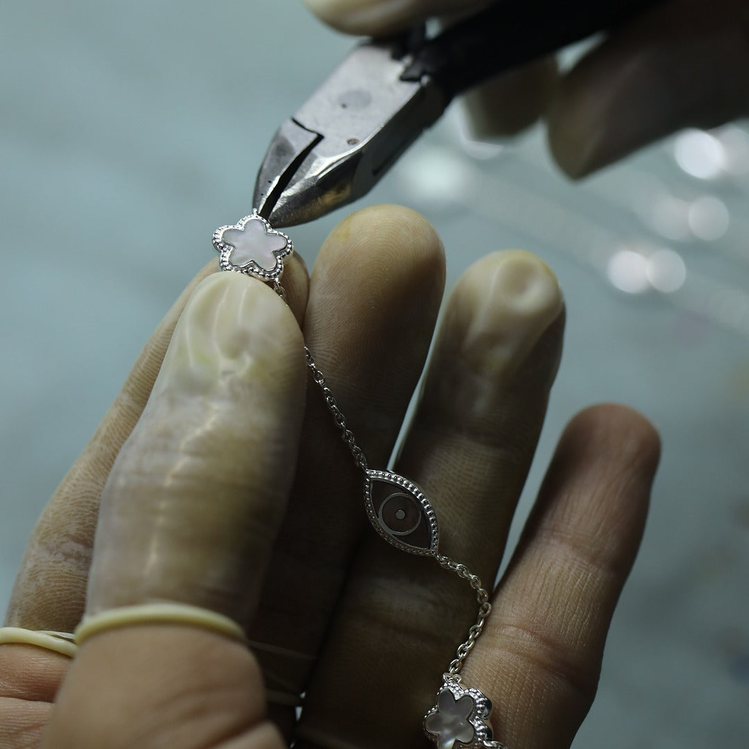 Spirit’s Transformation Multi-Symbol Mother of Pearl Layered Necklace