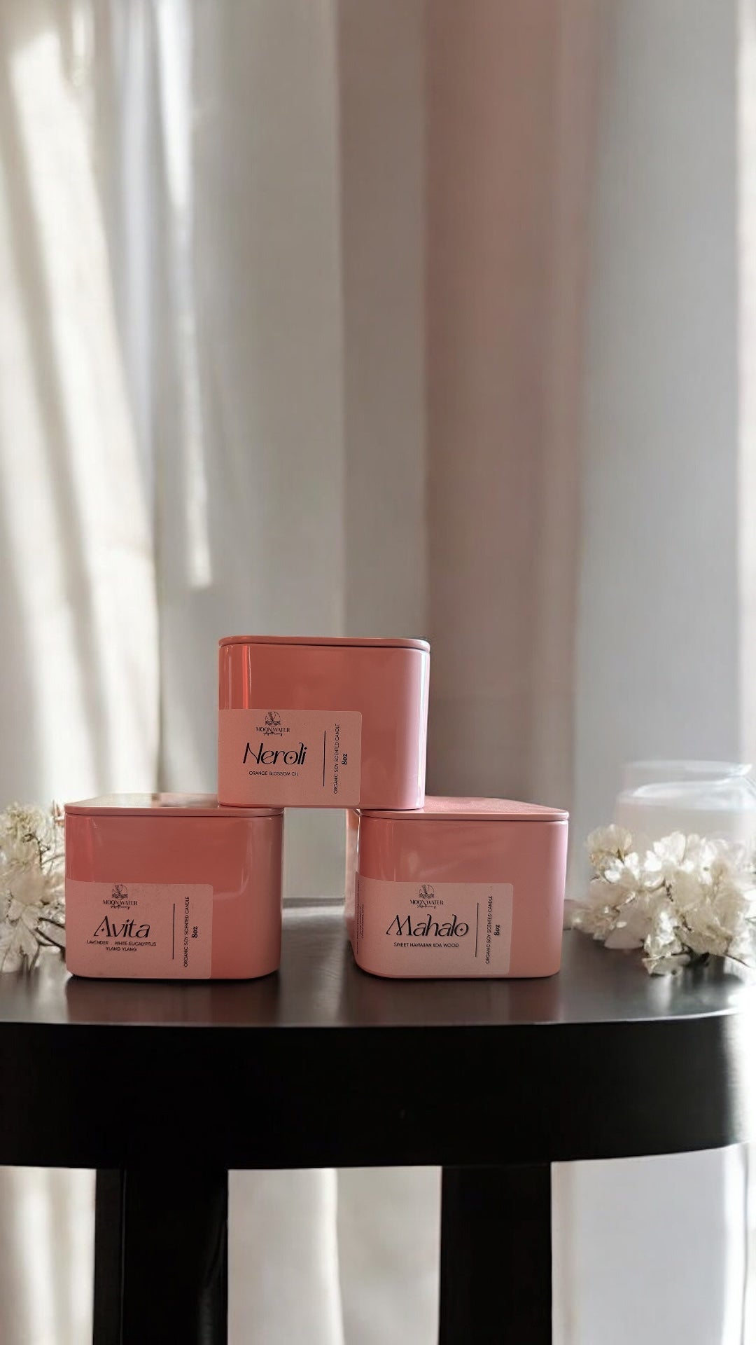 8oz Pink Tin Candles - 3 scents!