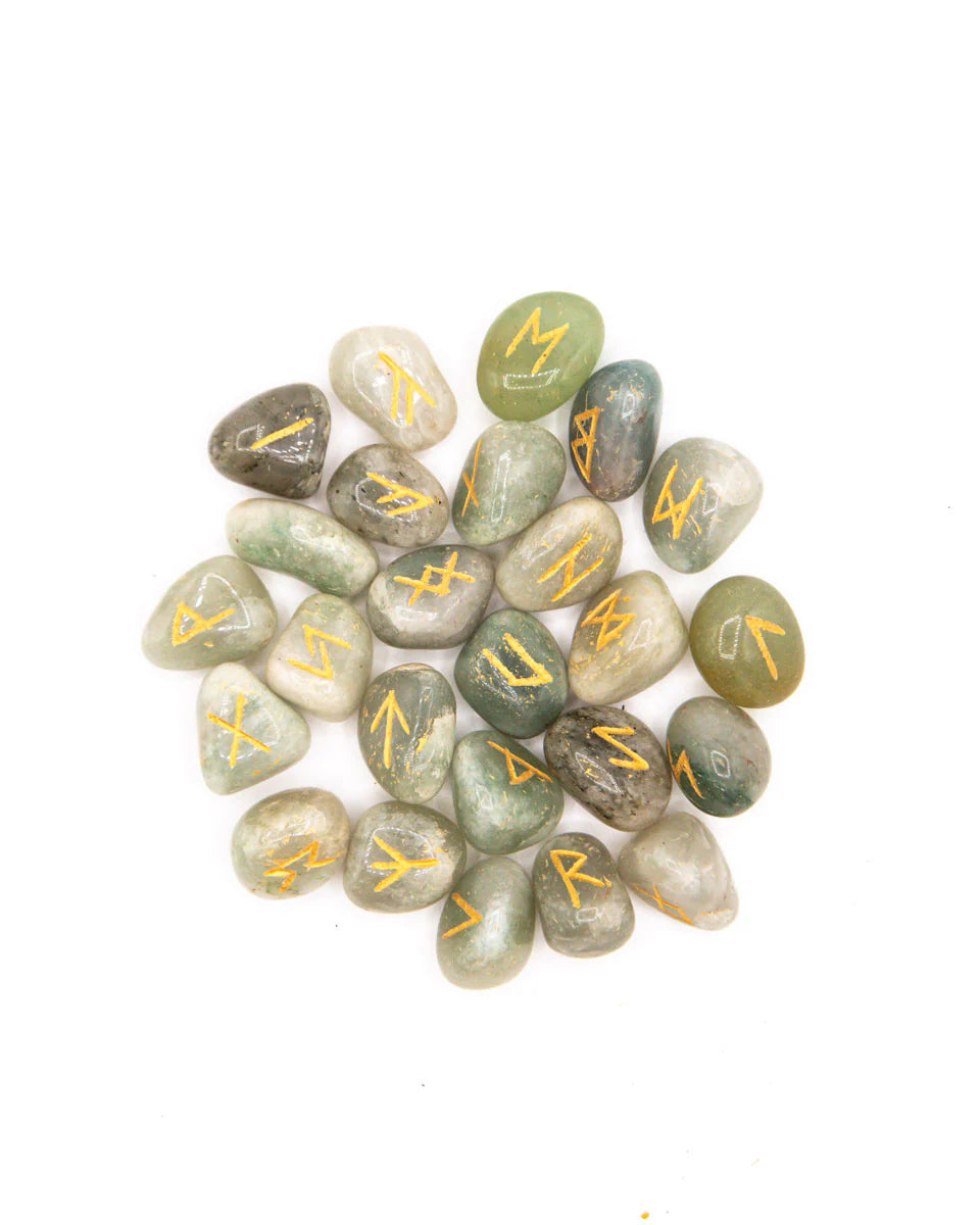 Light Green Aventurine Rune Set