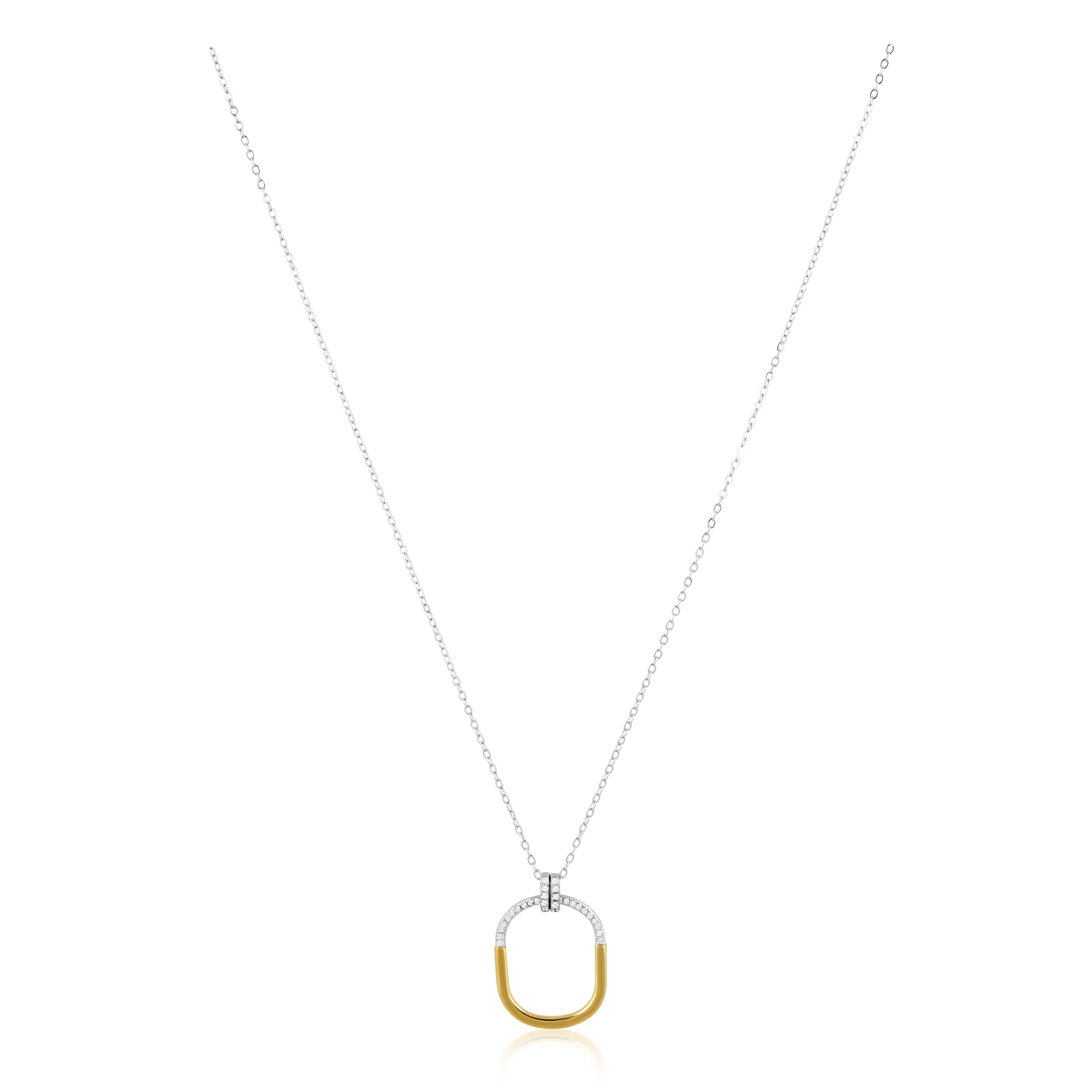 Two Tone Eternity Necklace