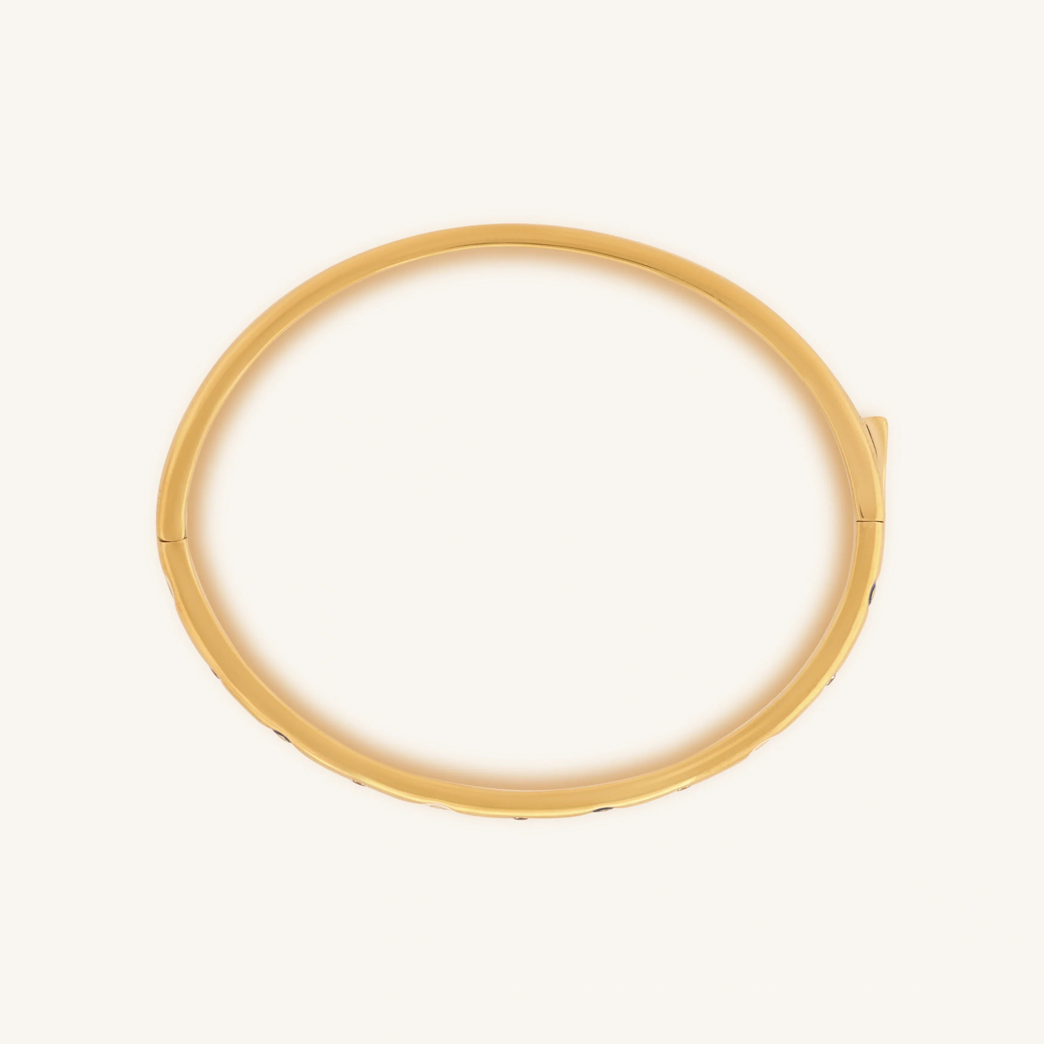 Soulful Rejuvenation Gold Evil Eye Bangle Bracelet