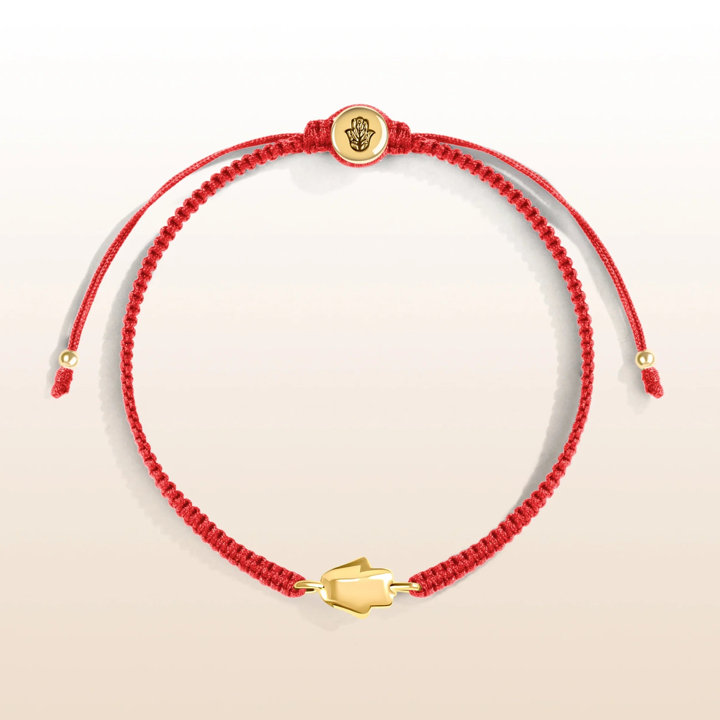 Grateful Soul - Red String Hamsa Charm Bracelet