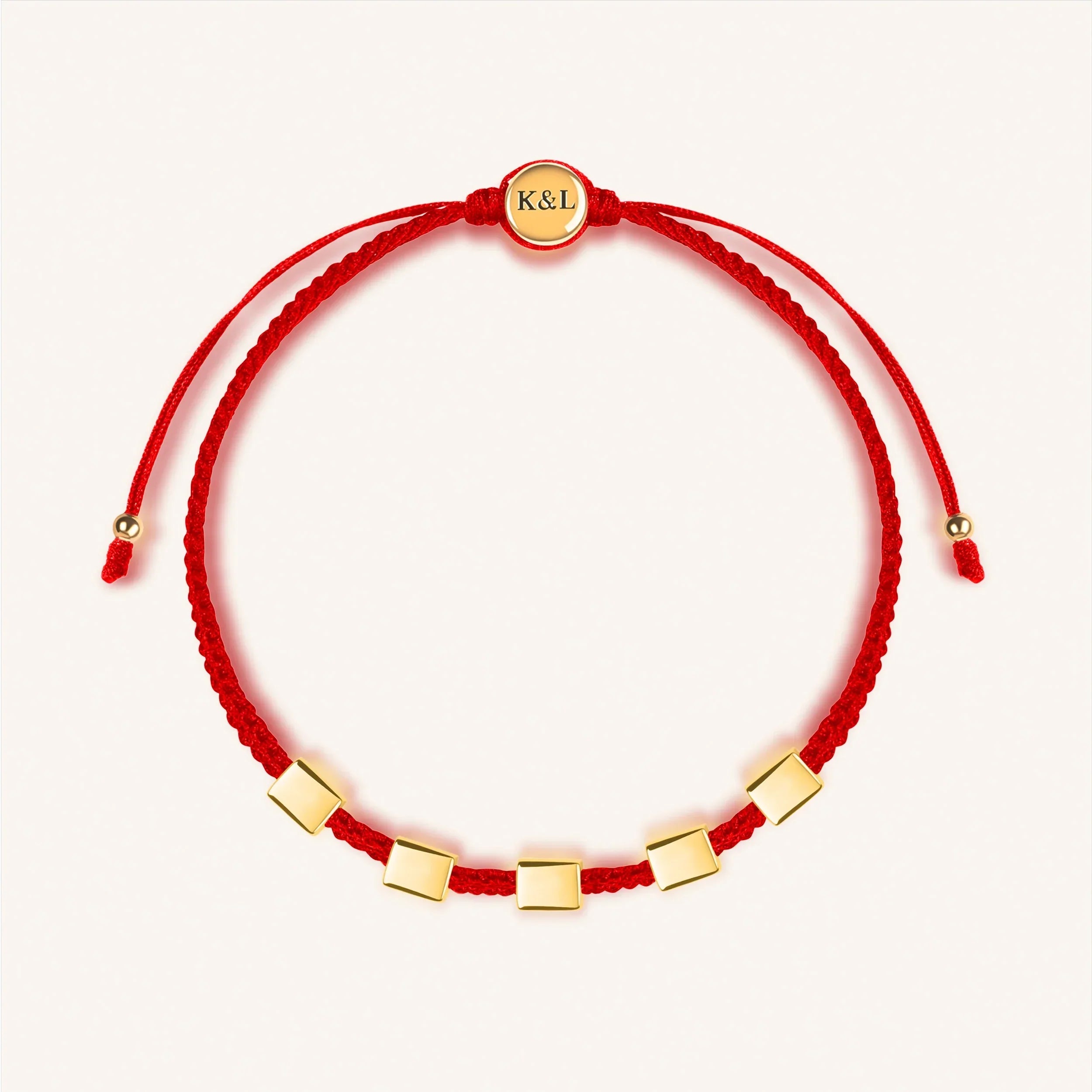 Seek Wisdom - Red String White Enamel Multi Charm Bracelet