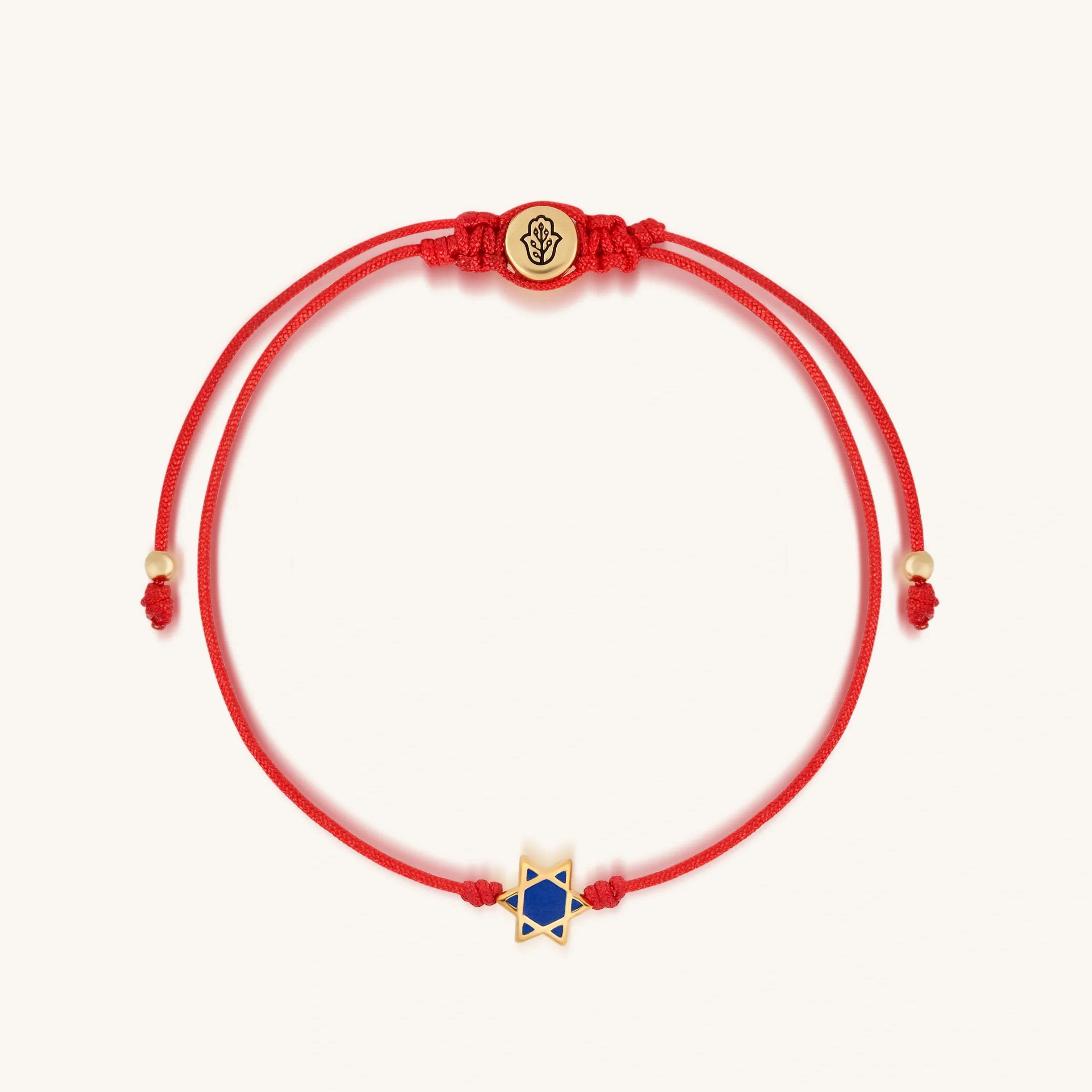 Abundant Faith Star of David Red String Bracelet