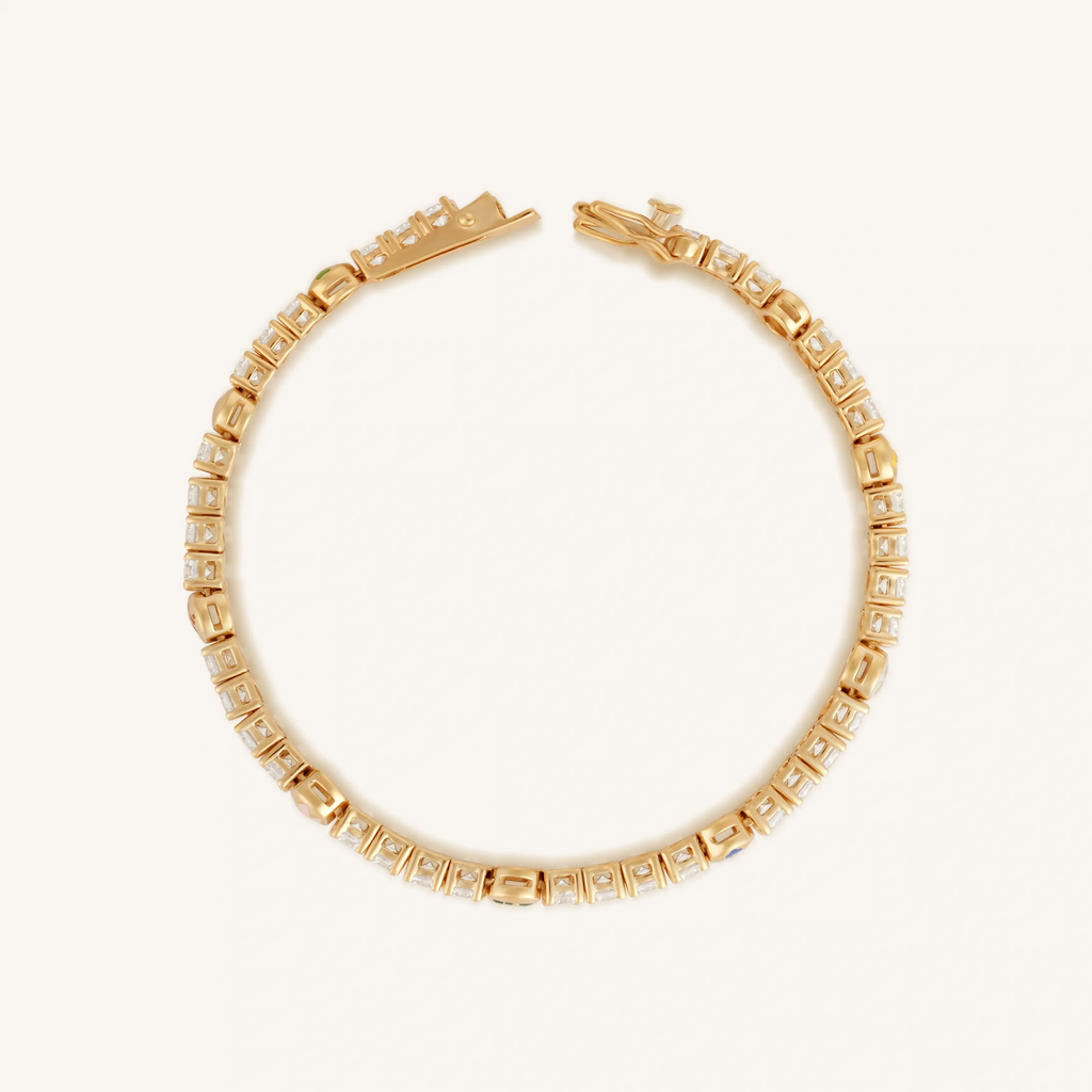 Fortuitous Traveler Multi-Symbol Tennis Bracelet