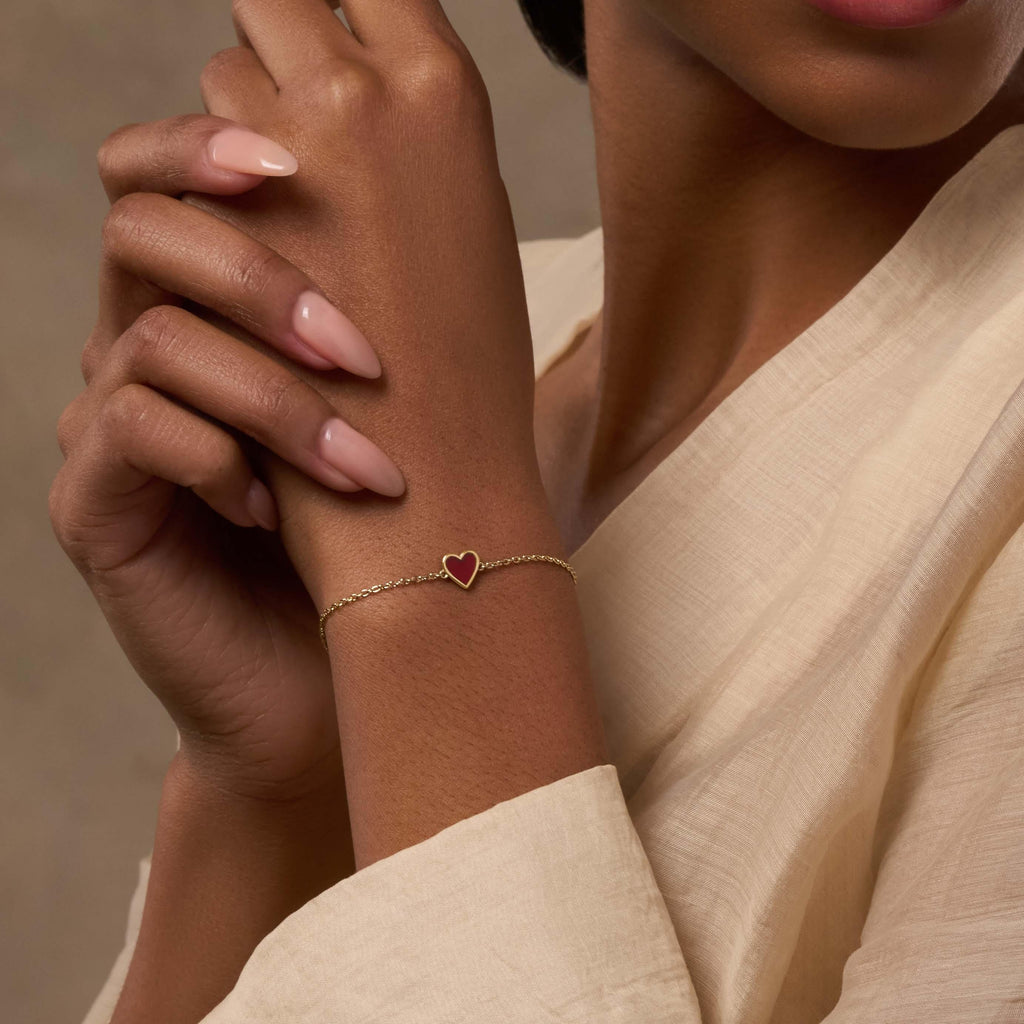 Soulful Passion Carnelian Heart Bracelet