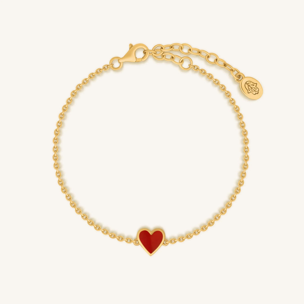 Soulful Passion Carnelian Heart Bracelet