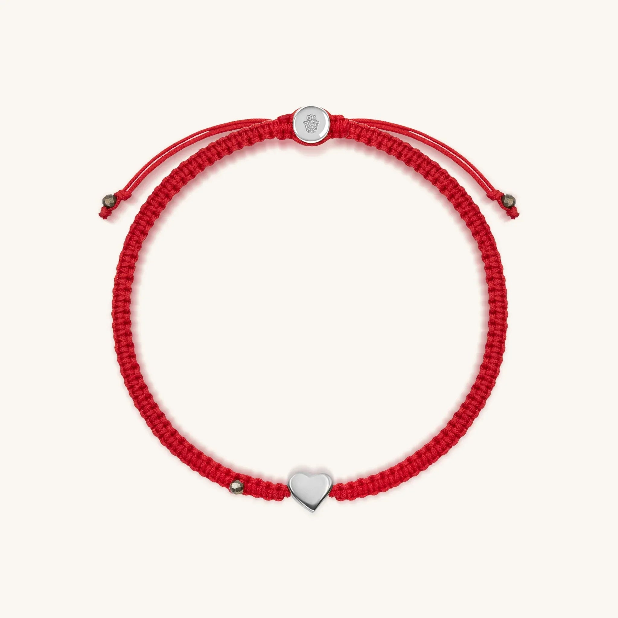Protected by Love - Red String Heart Charm Bracelet