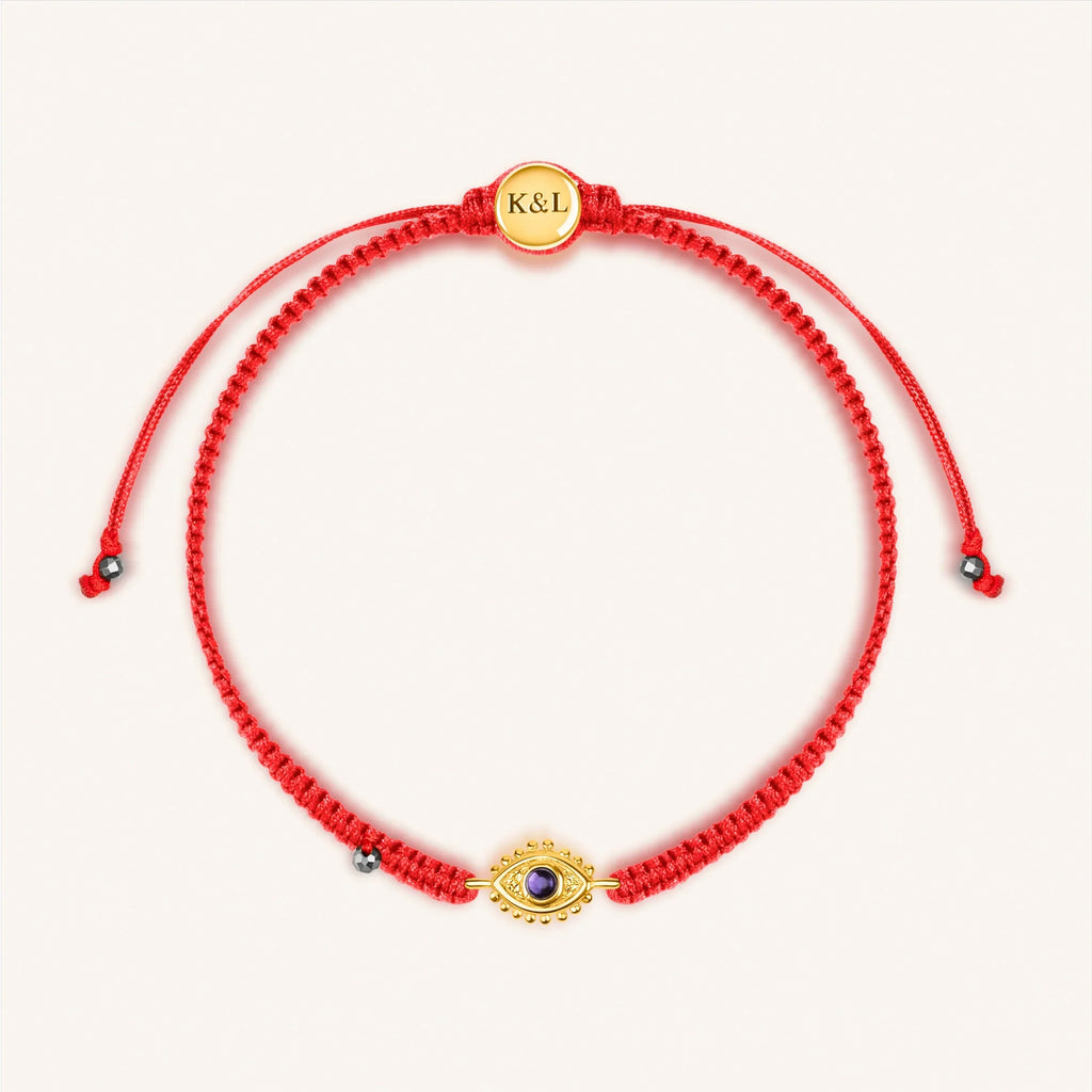 Ultimate Safeguard Red String Evil Eye Amethyst Bracelet