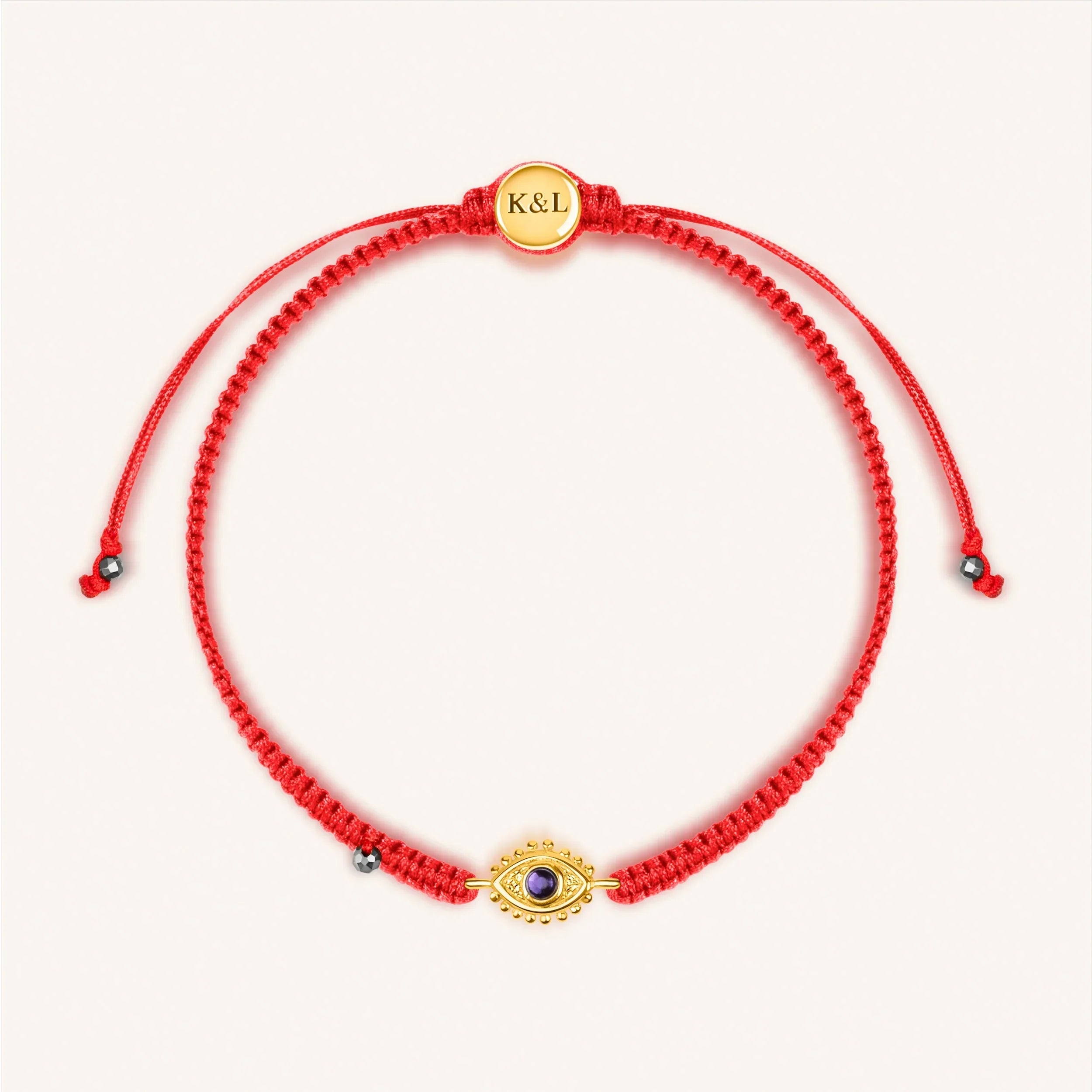 Ultimate Safeguard Red String Evil Eye Amethyst Bracelet