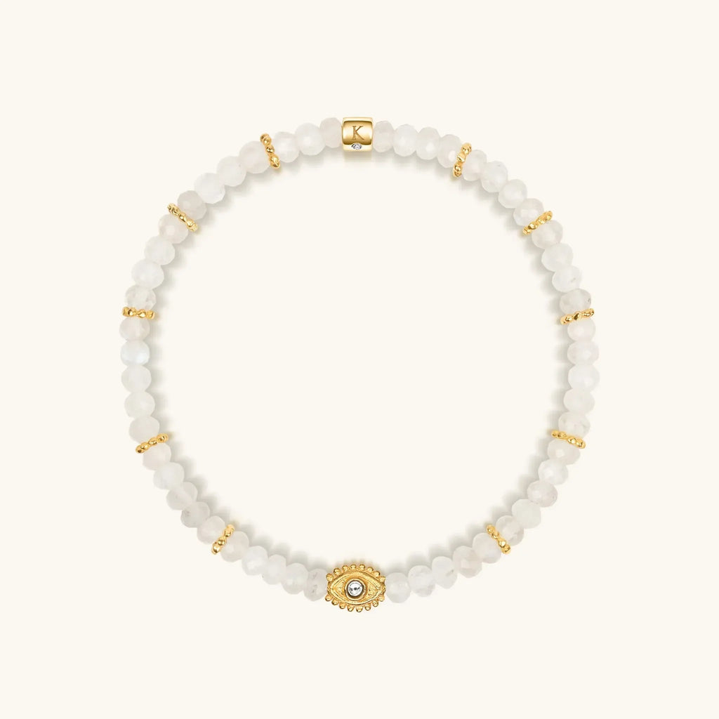 Soothing Warmth - Labradorite Moonstone Aquamarine Triple Summer Stack