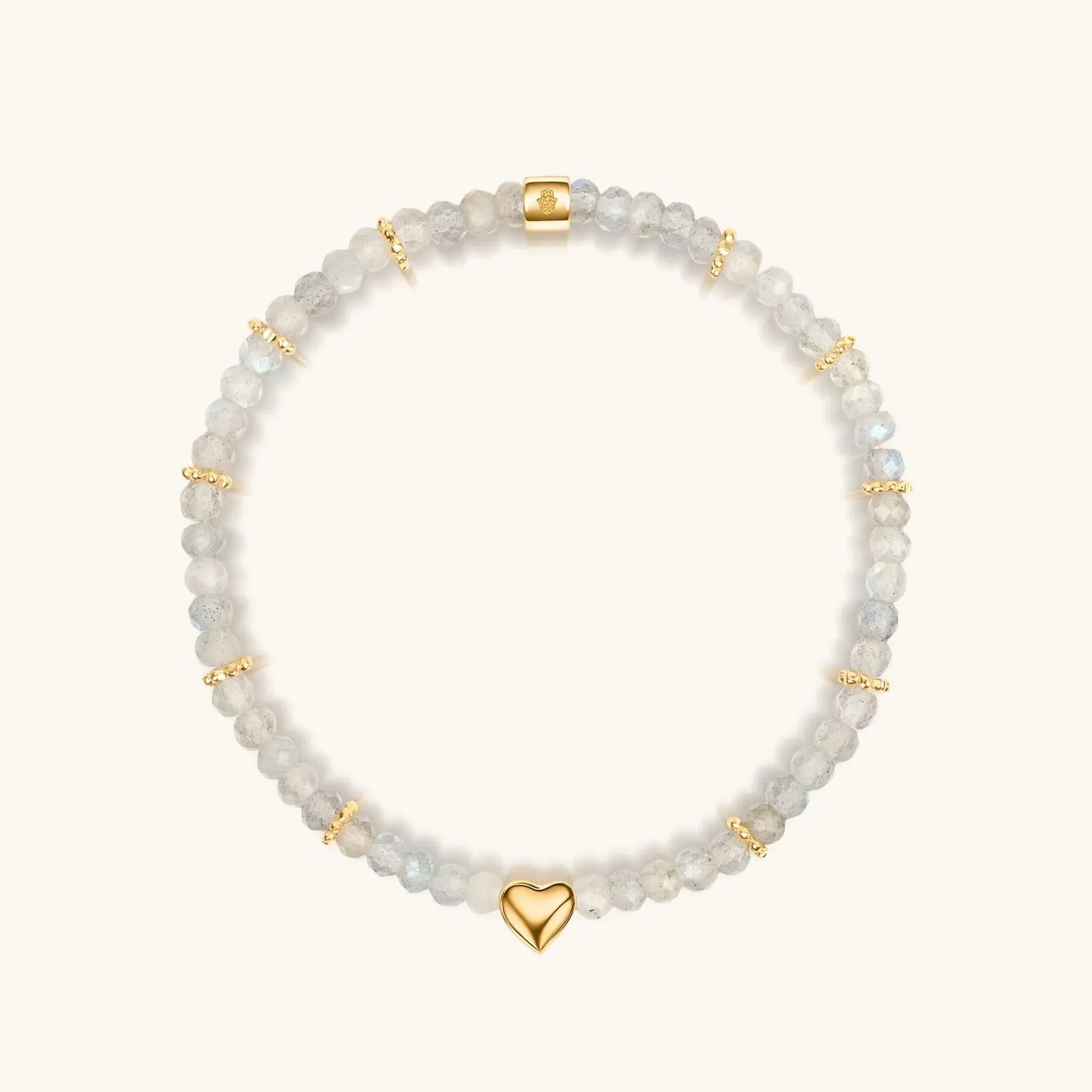 Soothing Warmth - Labradorite Moonstone Aquamarine Triple Summer Stack