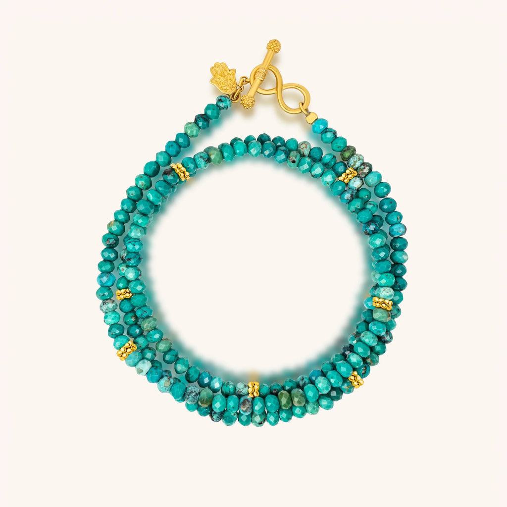 Serene Mindset Turquoise Infinity Wrap Bracelet
