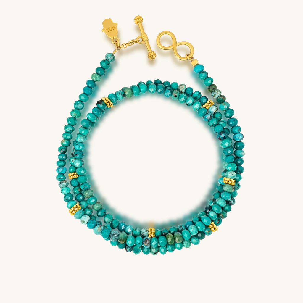 Serene Mindset Turquoise Infinity Wrap Bracelet