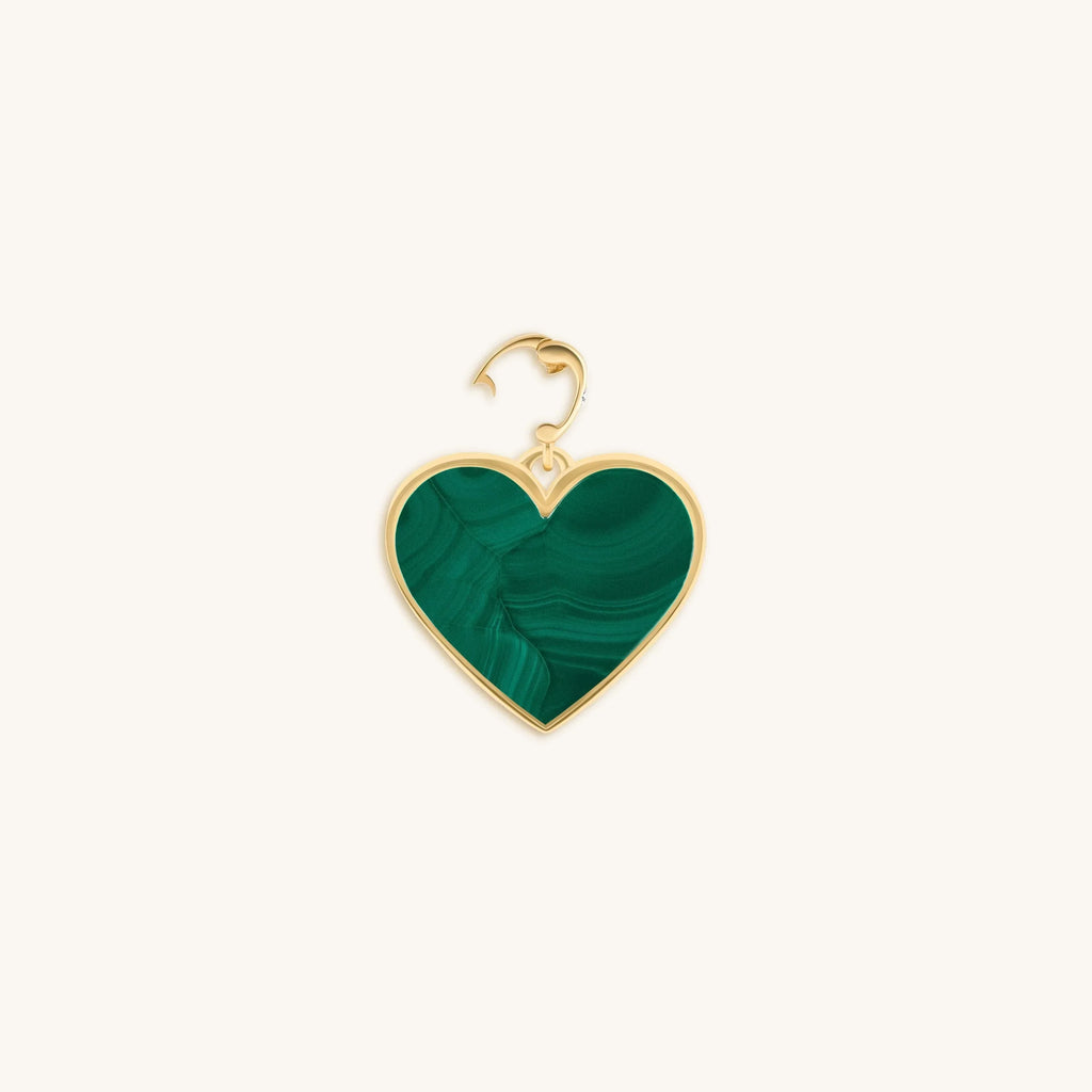 Blossoming Soul Malachite Heart Charm